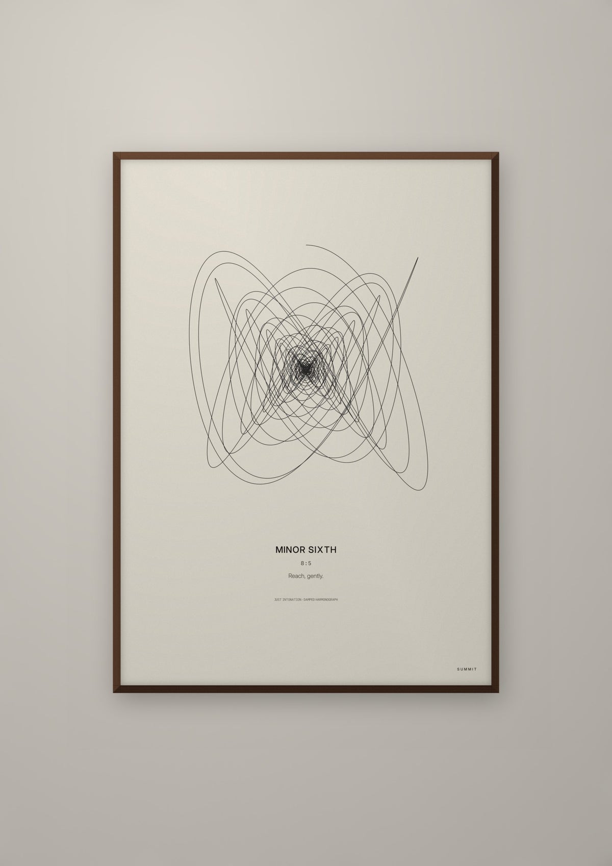 Minor Sixth in a dark wood frame