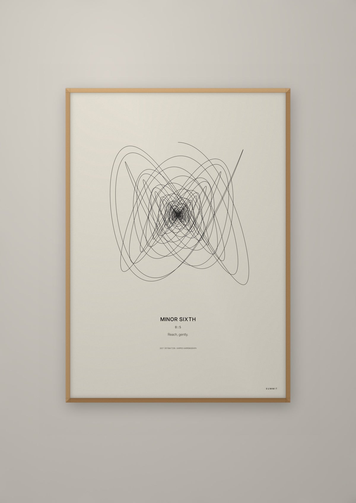 Minor Sixth in a natural wood frame