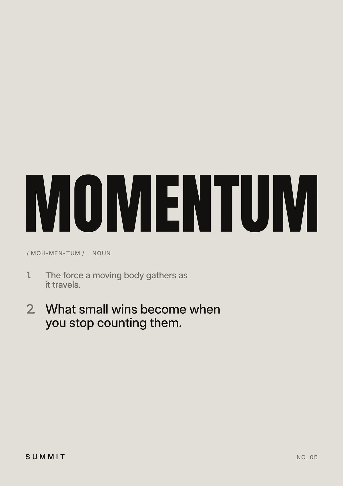 Momentum, Defined, unframed art print