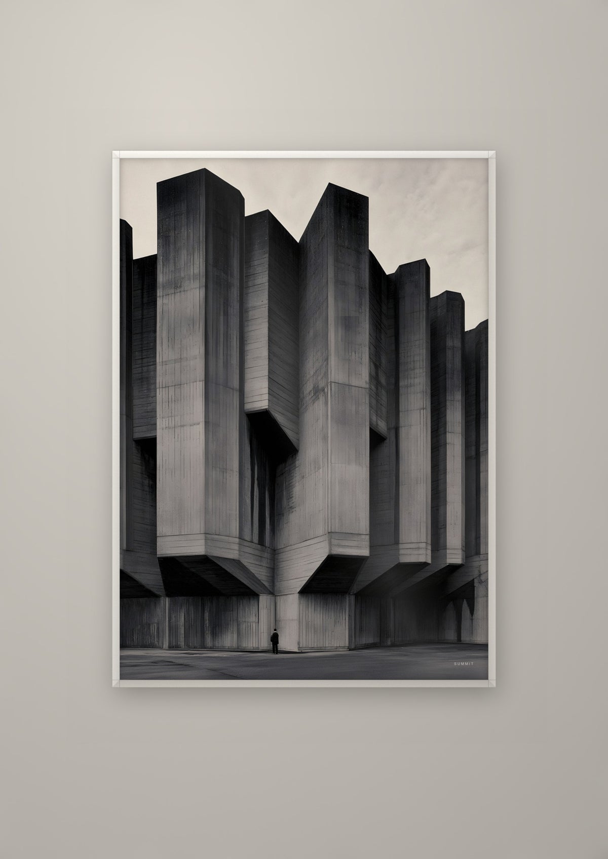 Monolith in a white frame