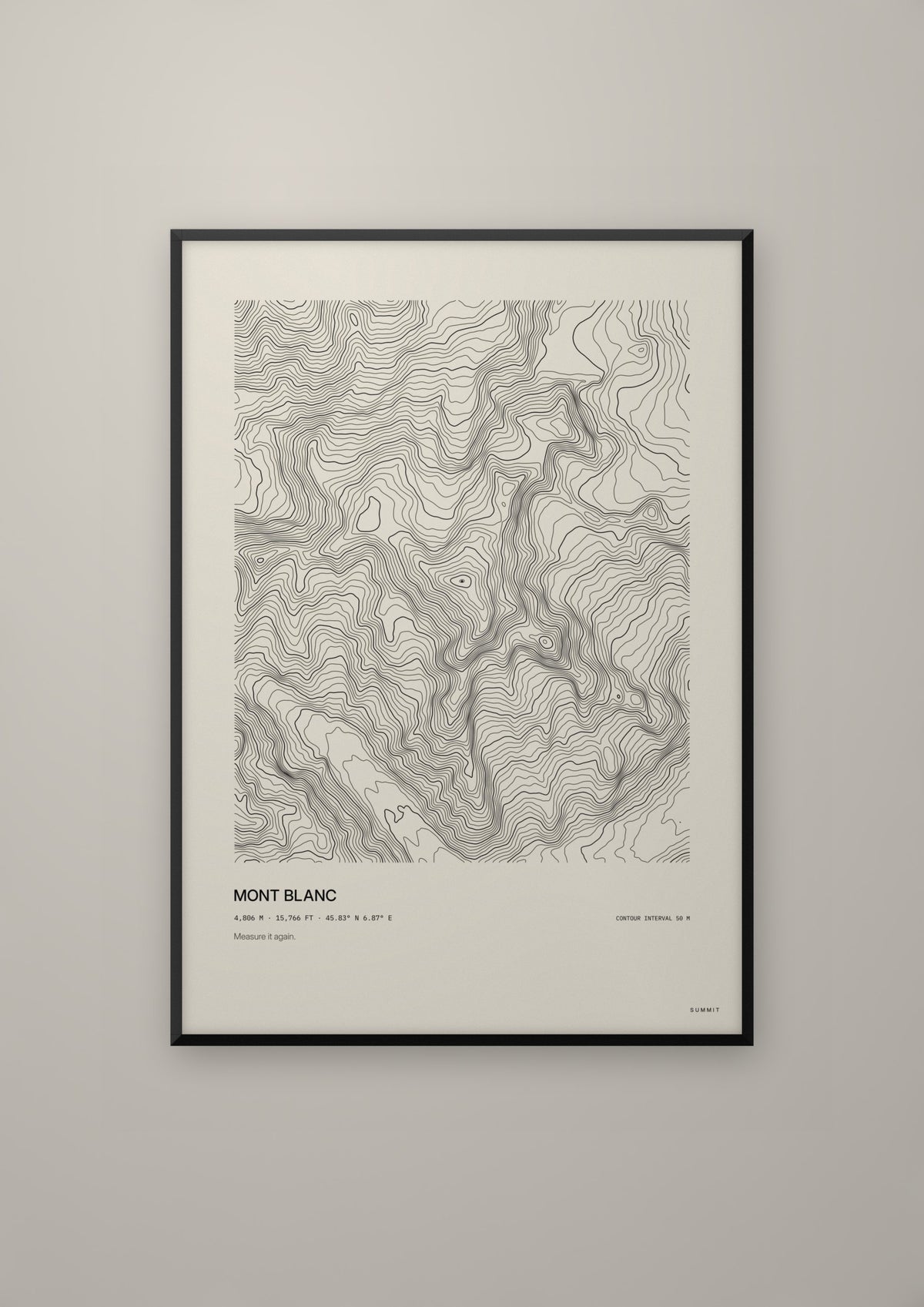 Mont Blanc in a black frame