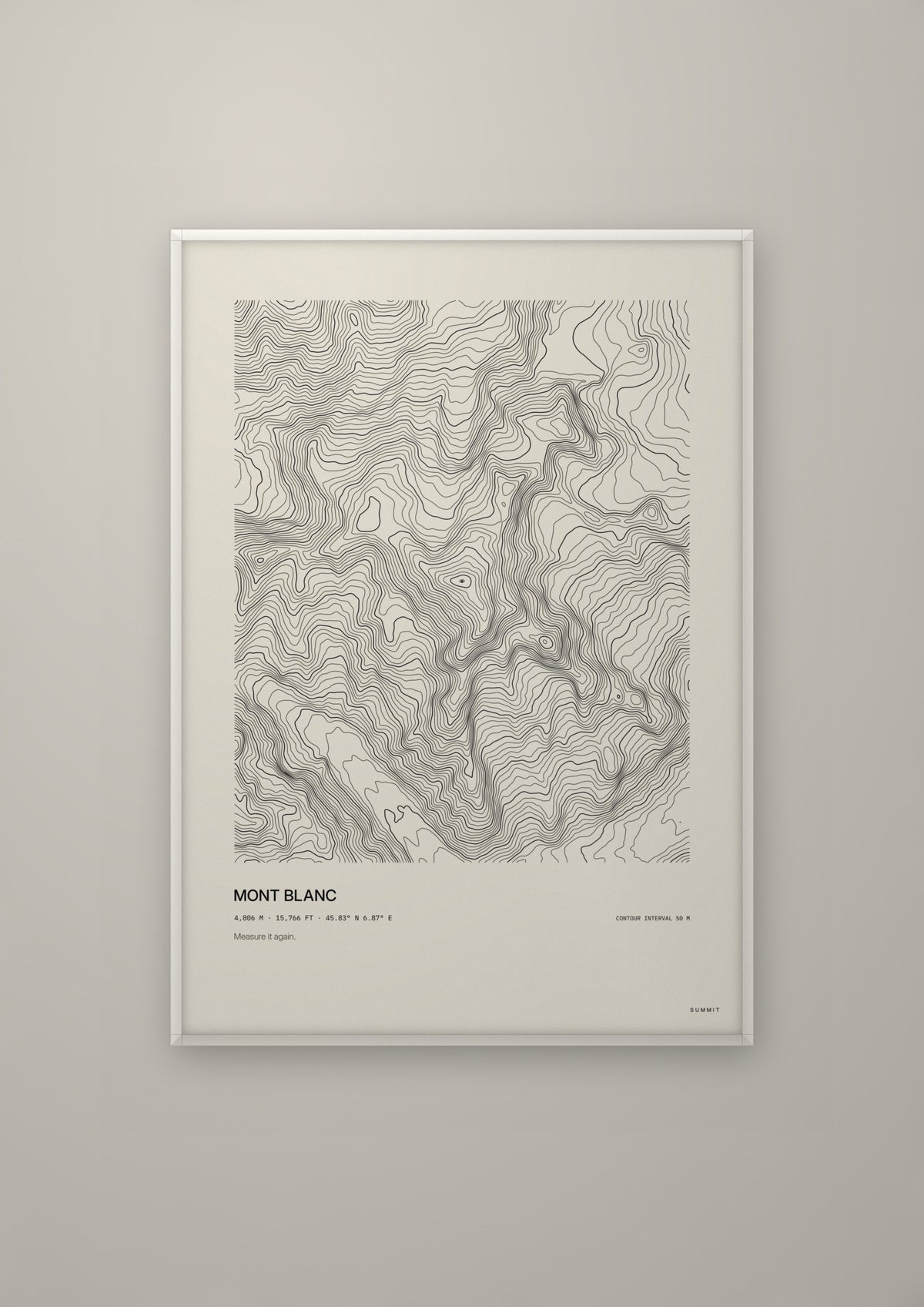 Mont Blanc in a white frame