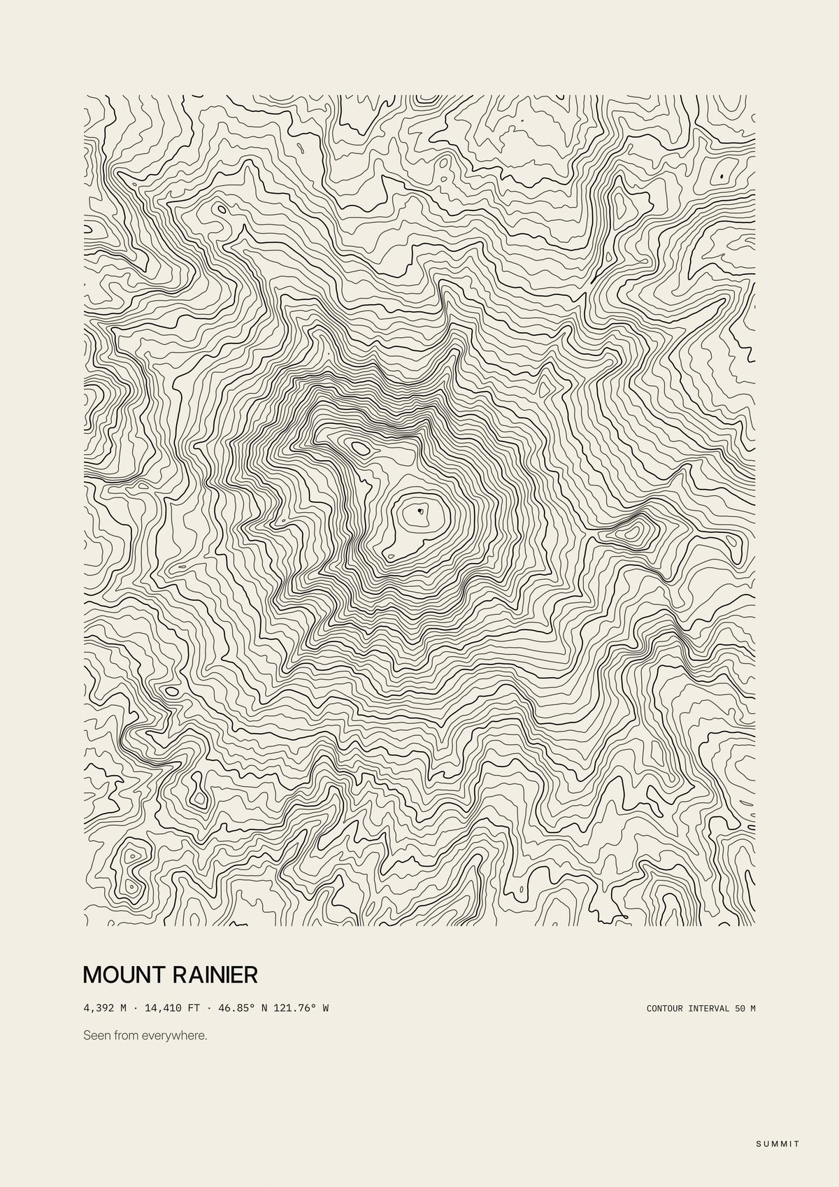 Mount Rainier, unframed art print