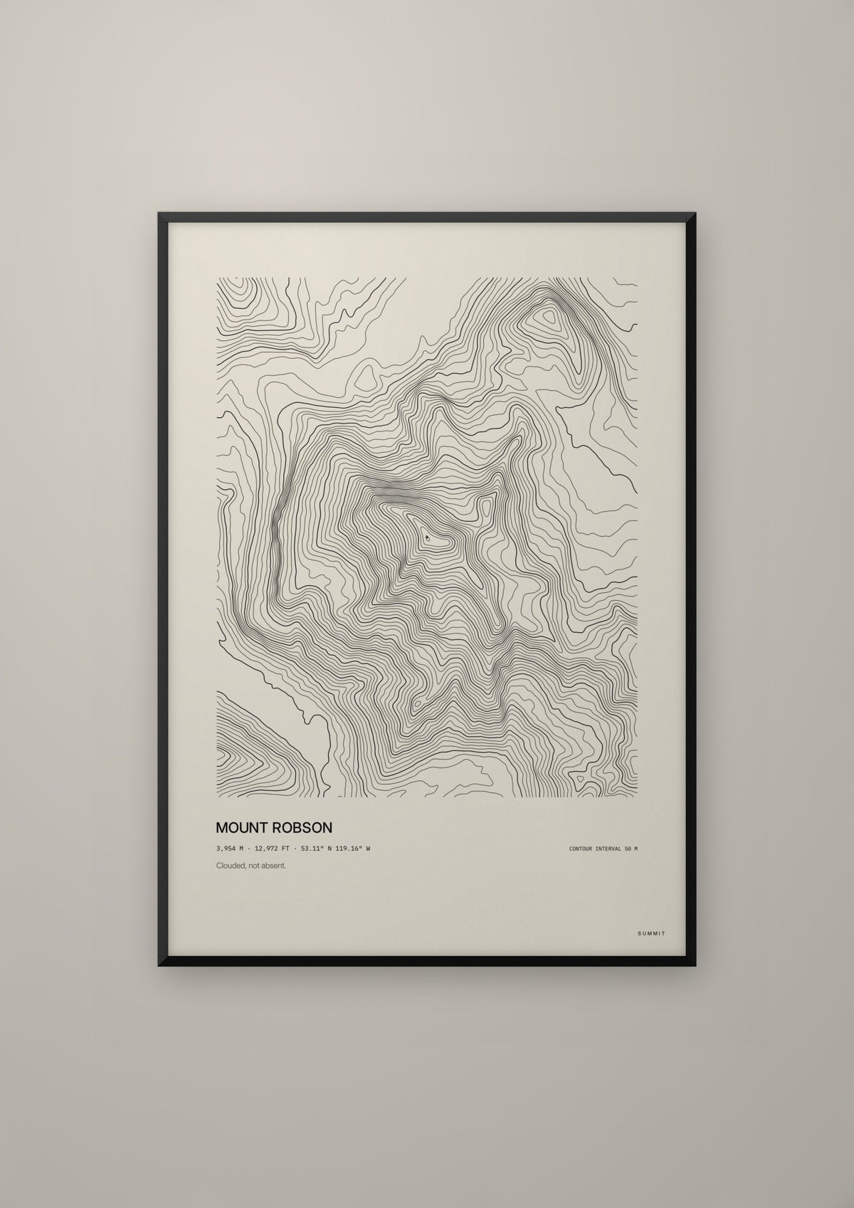 Mount Robson in a black frame