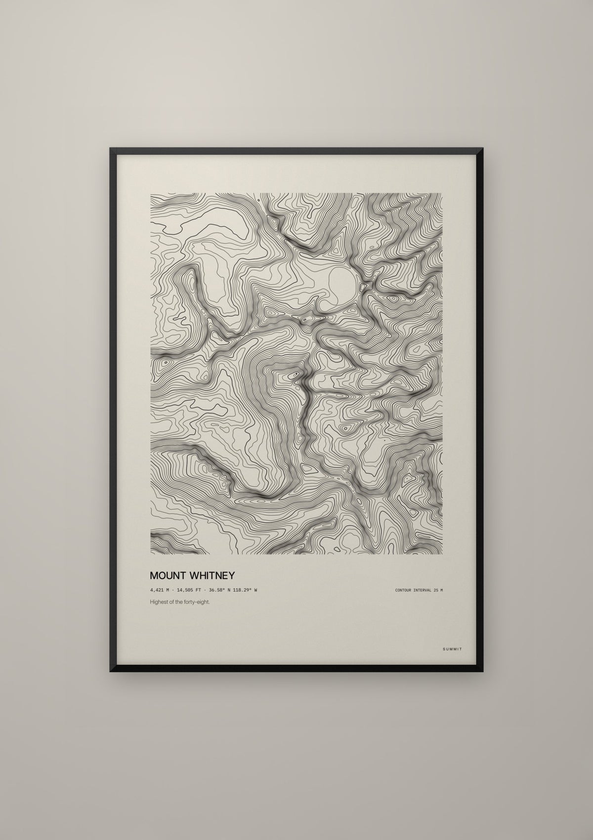Mount Whitney in a black frame