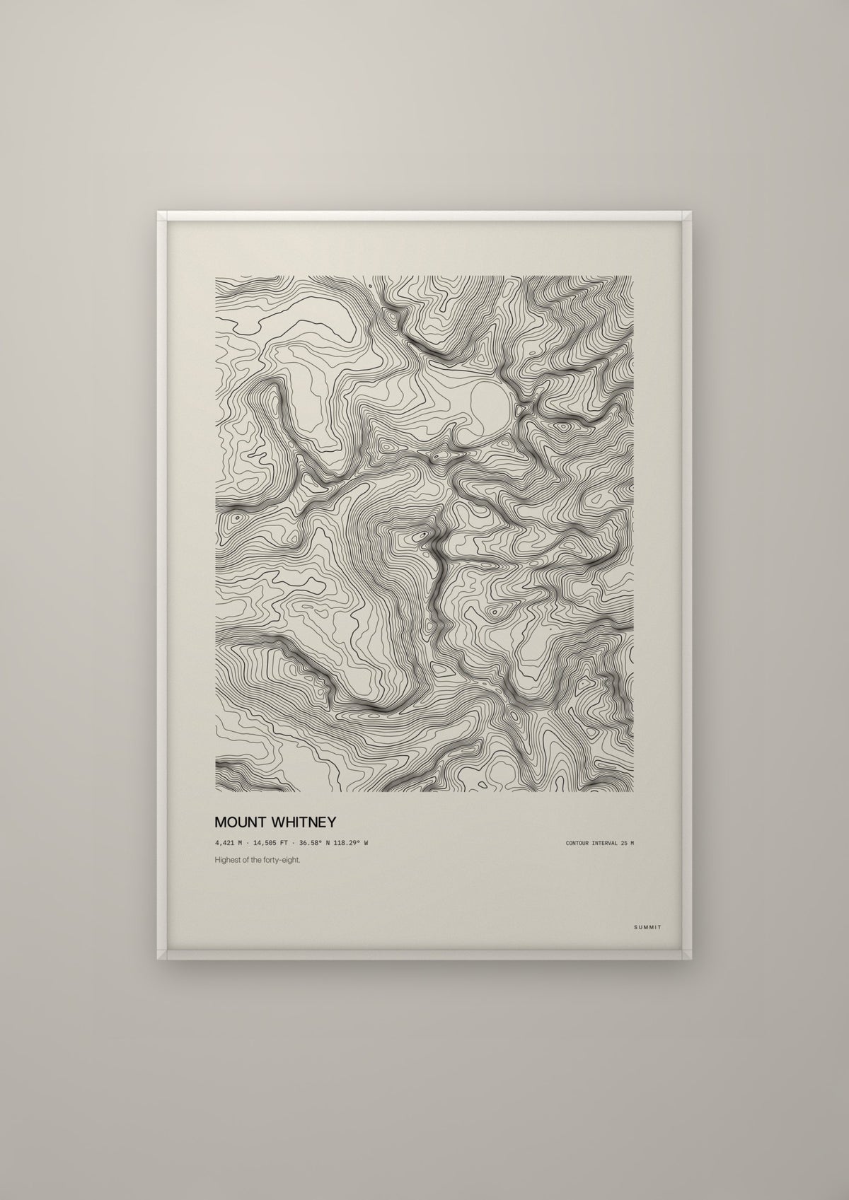 Mount Whitney in a white frame