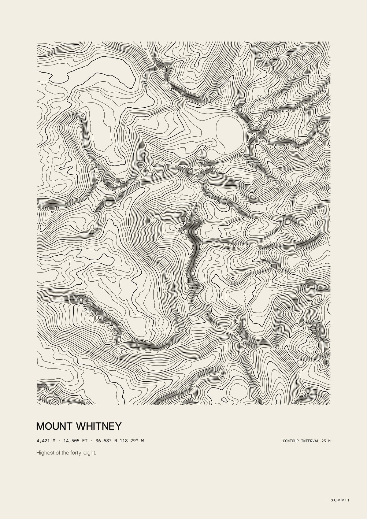 Mount Whitney, unframed art print