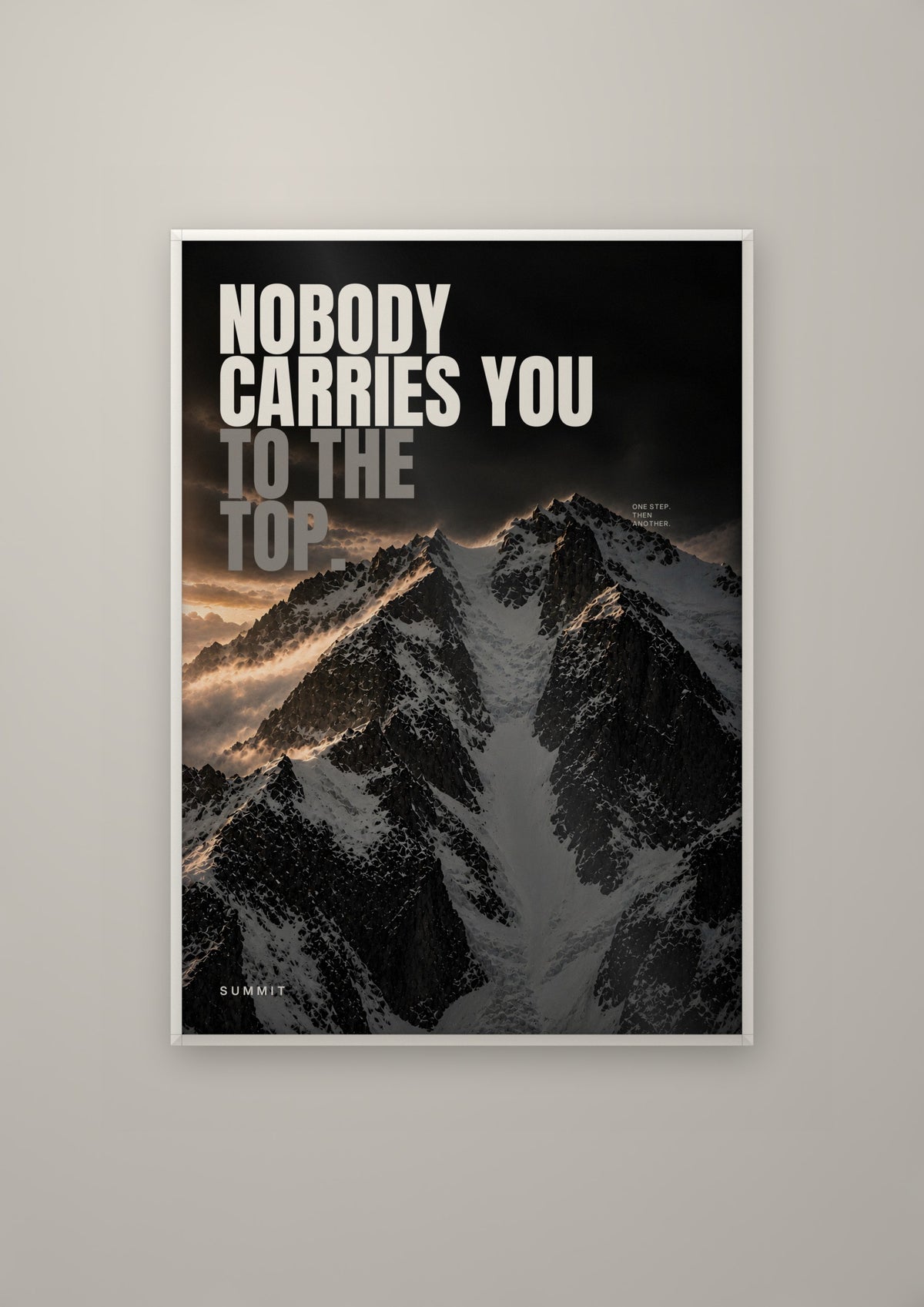 Nobody Carries You in a white frame