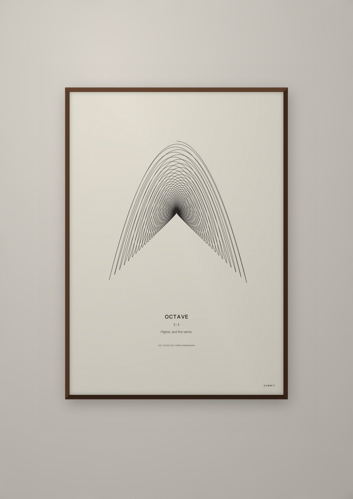 Octave in a dark wood frame
