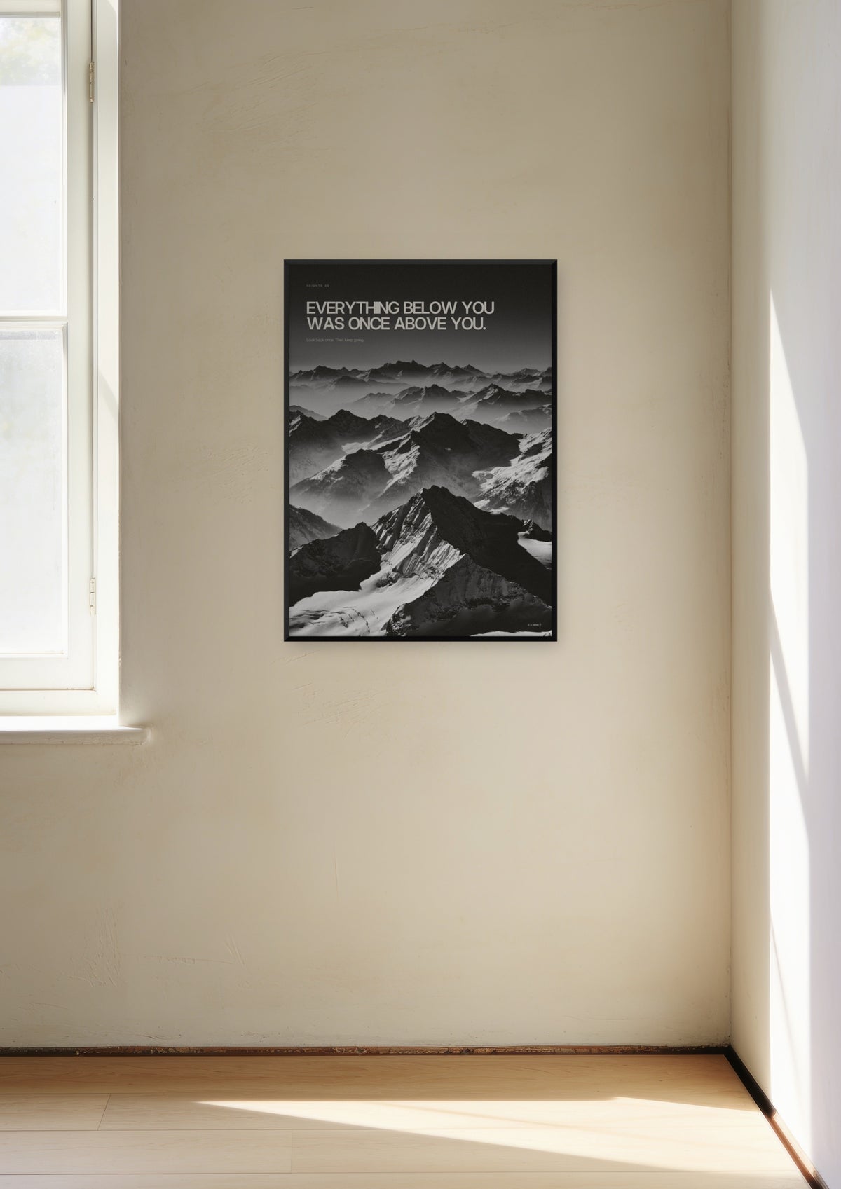 Once Above You in a black frame