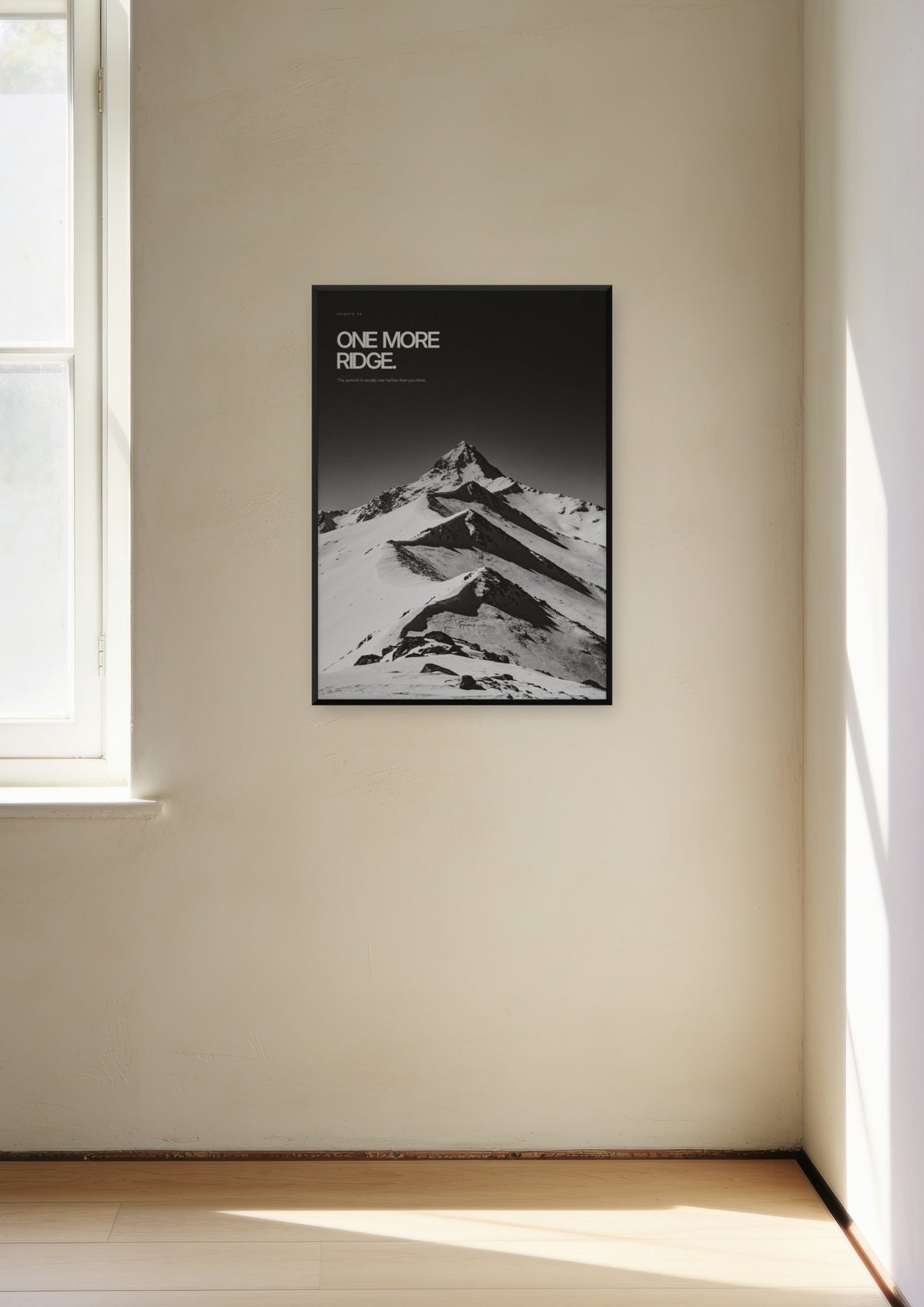 One More Ridge in a black frame