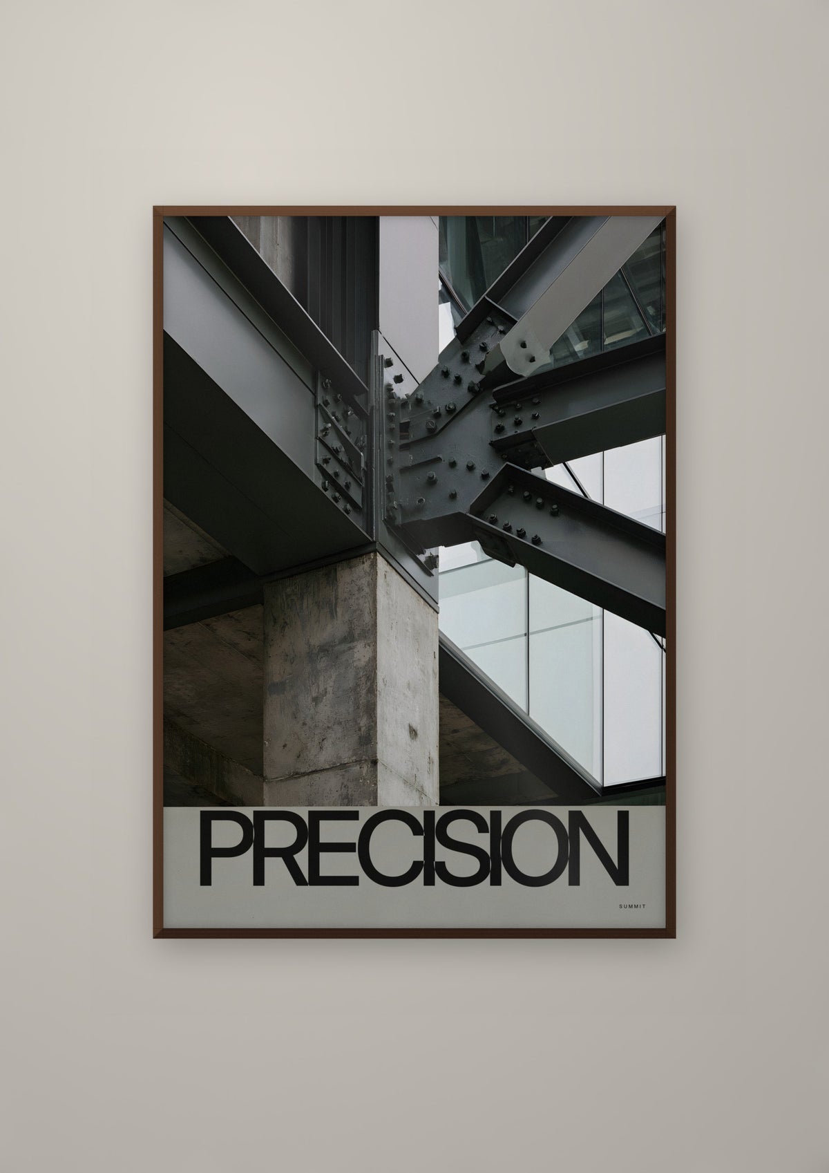 Precision in a dark wood frame
