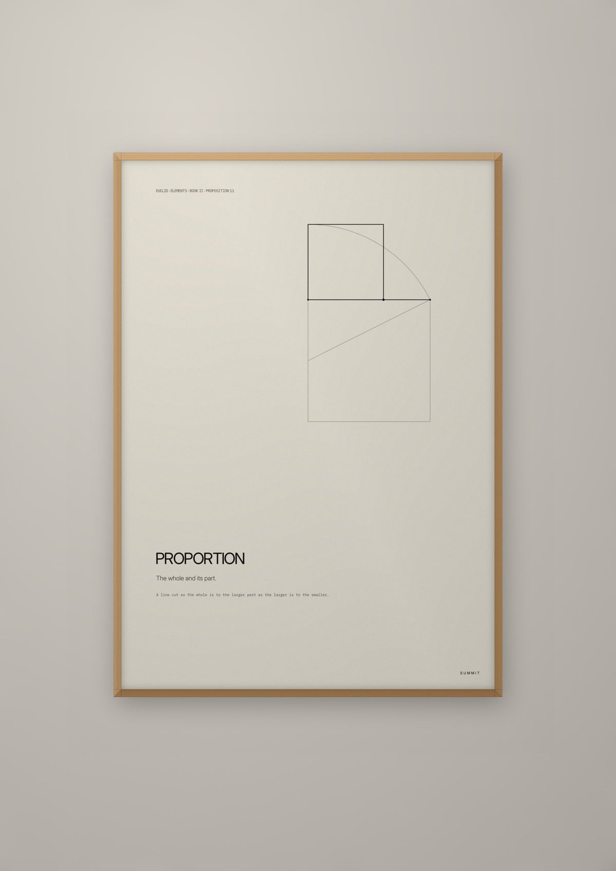 Proportion in a natural wood frame