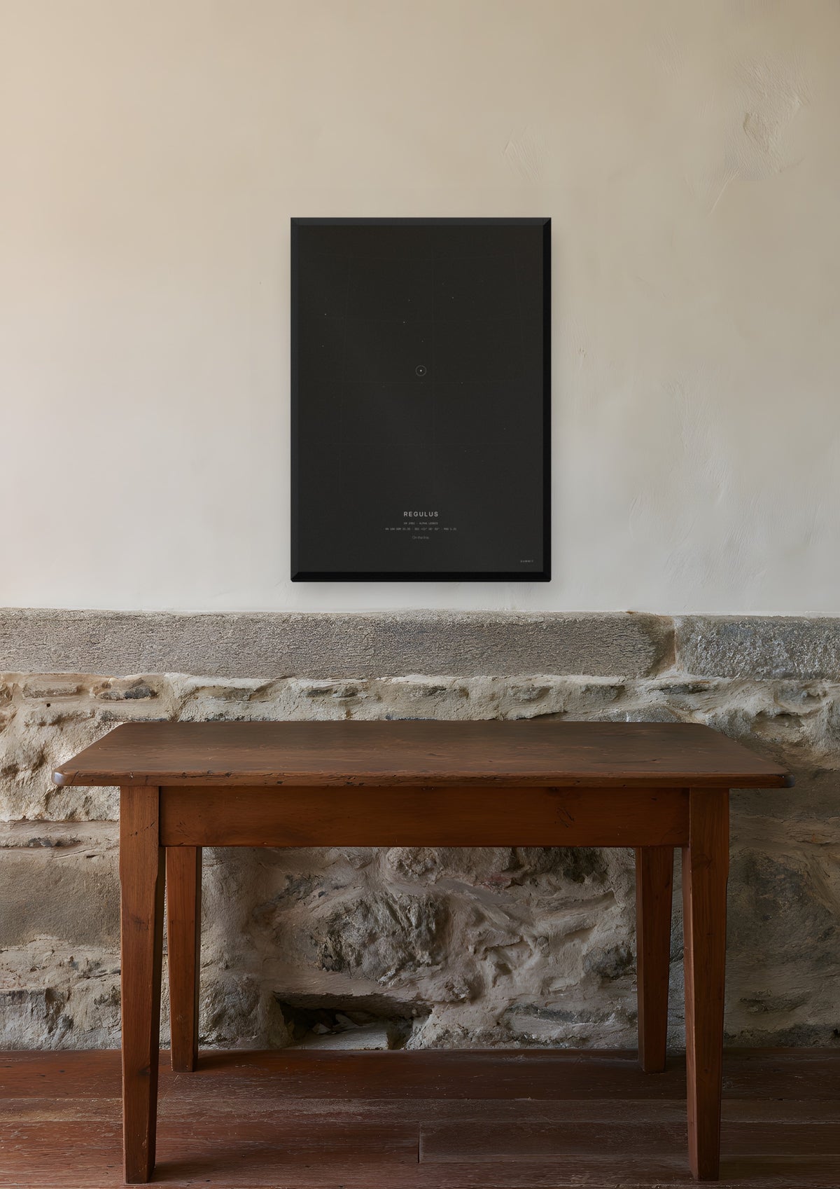 Regulus in a black frame, shown in porto-wine-merchant-office
