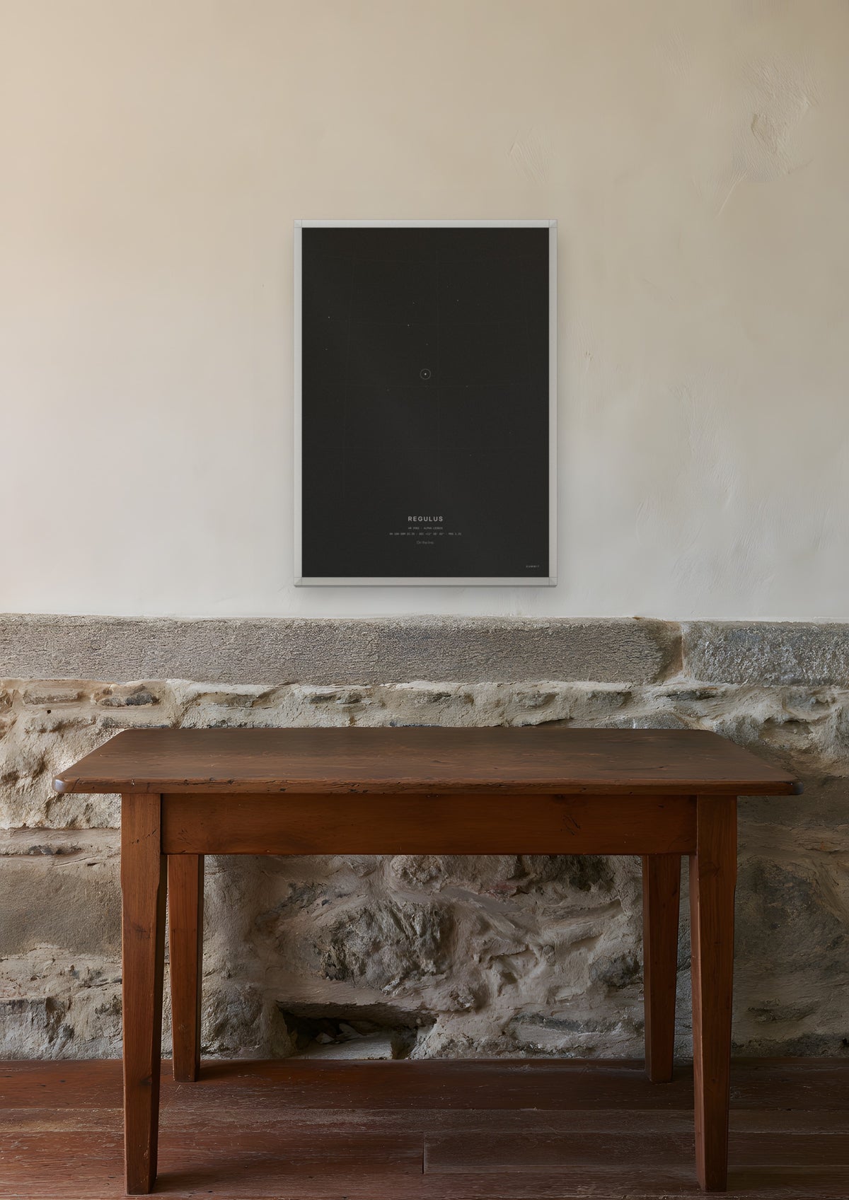 Regulus in a white frame, shown in porto-wine-merchant-office
