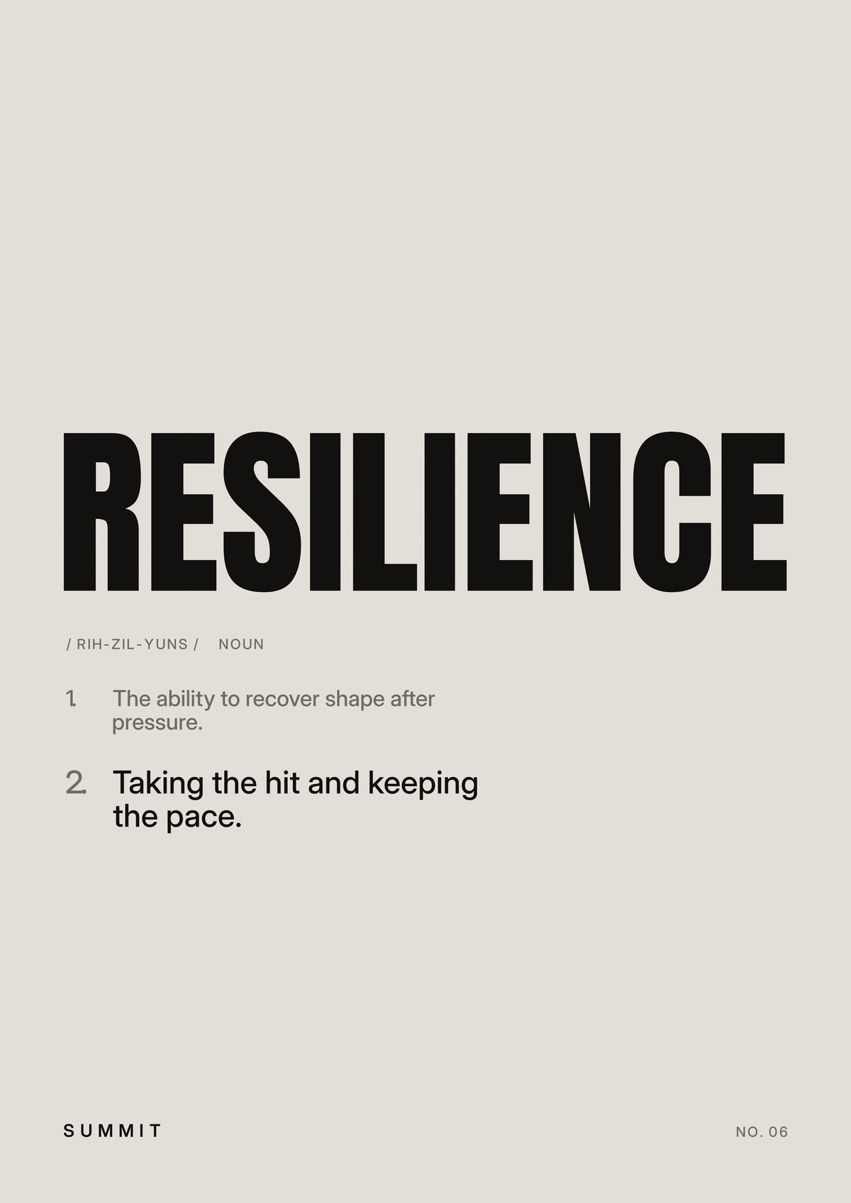 Resilience, Defined, unframed art print