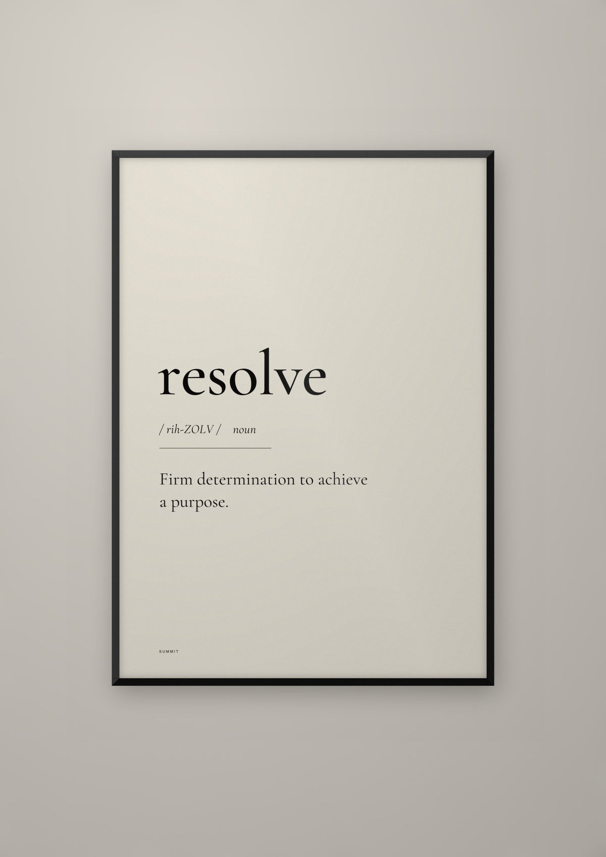 Resolve in a black frame