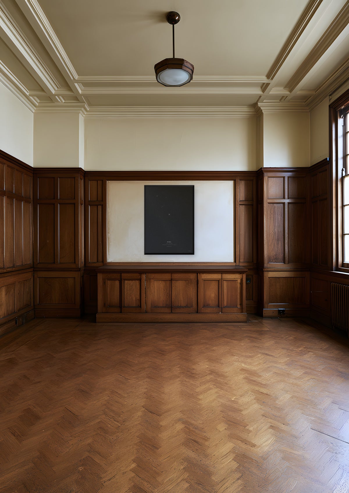 Rigel in a black frame, shown in shanghai-bund-boardroom