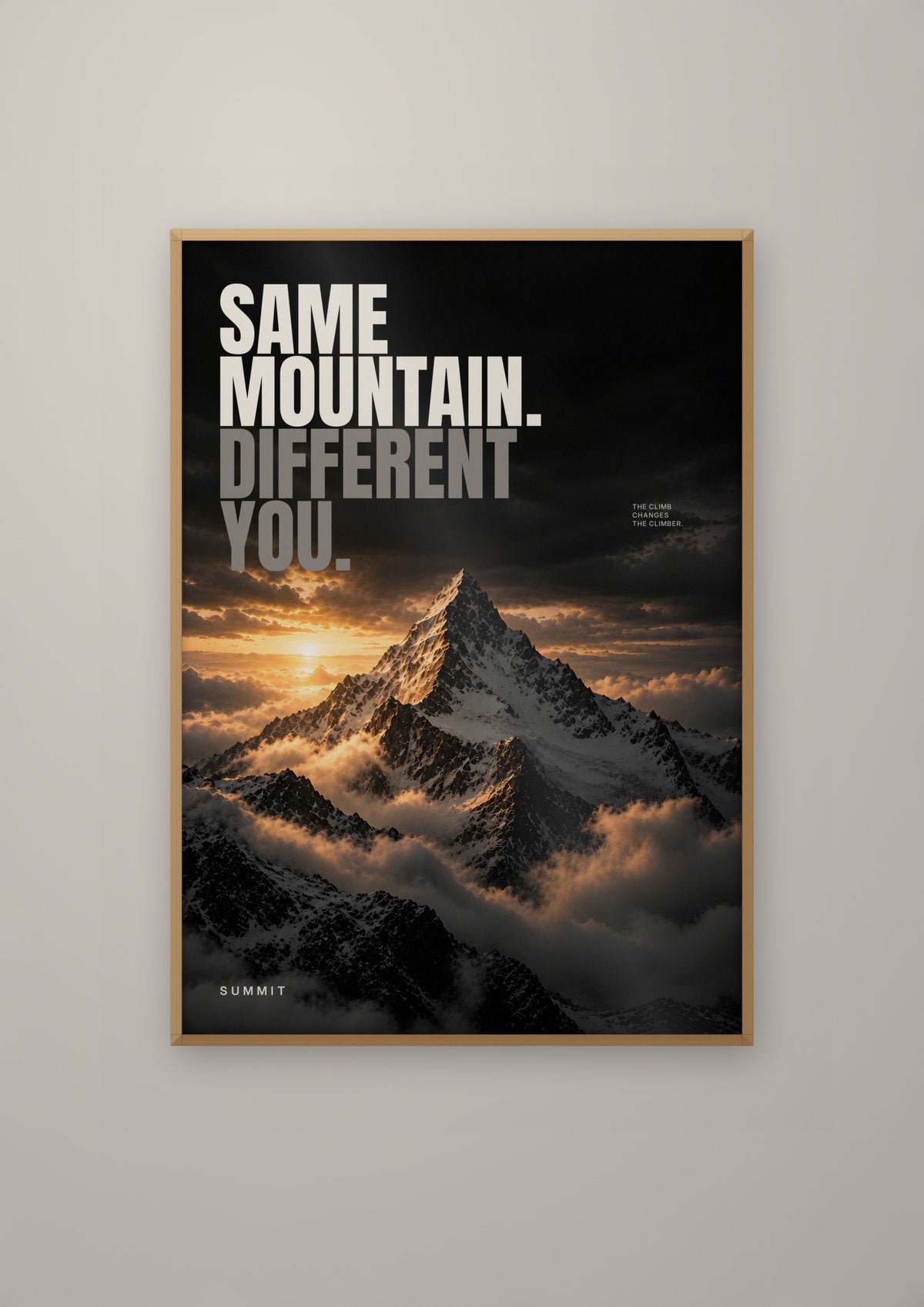 Same Mountain in a natural wood frame