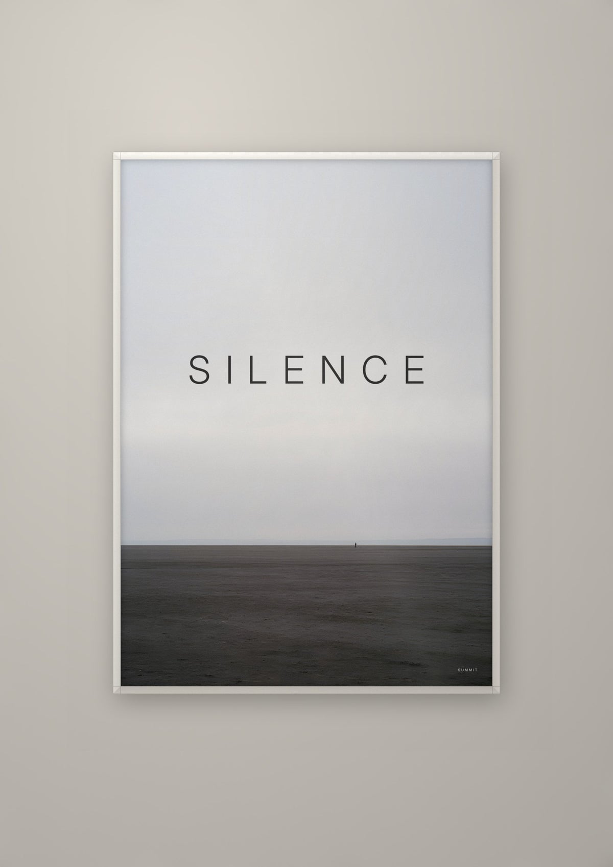 Silence in a white frame