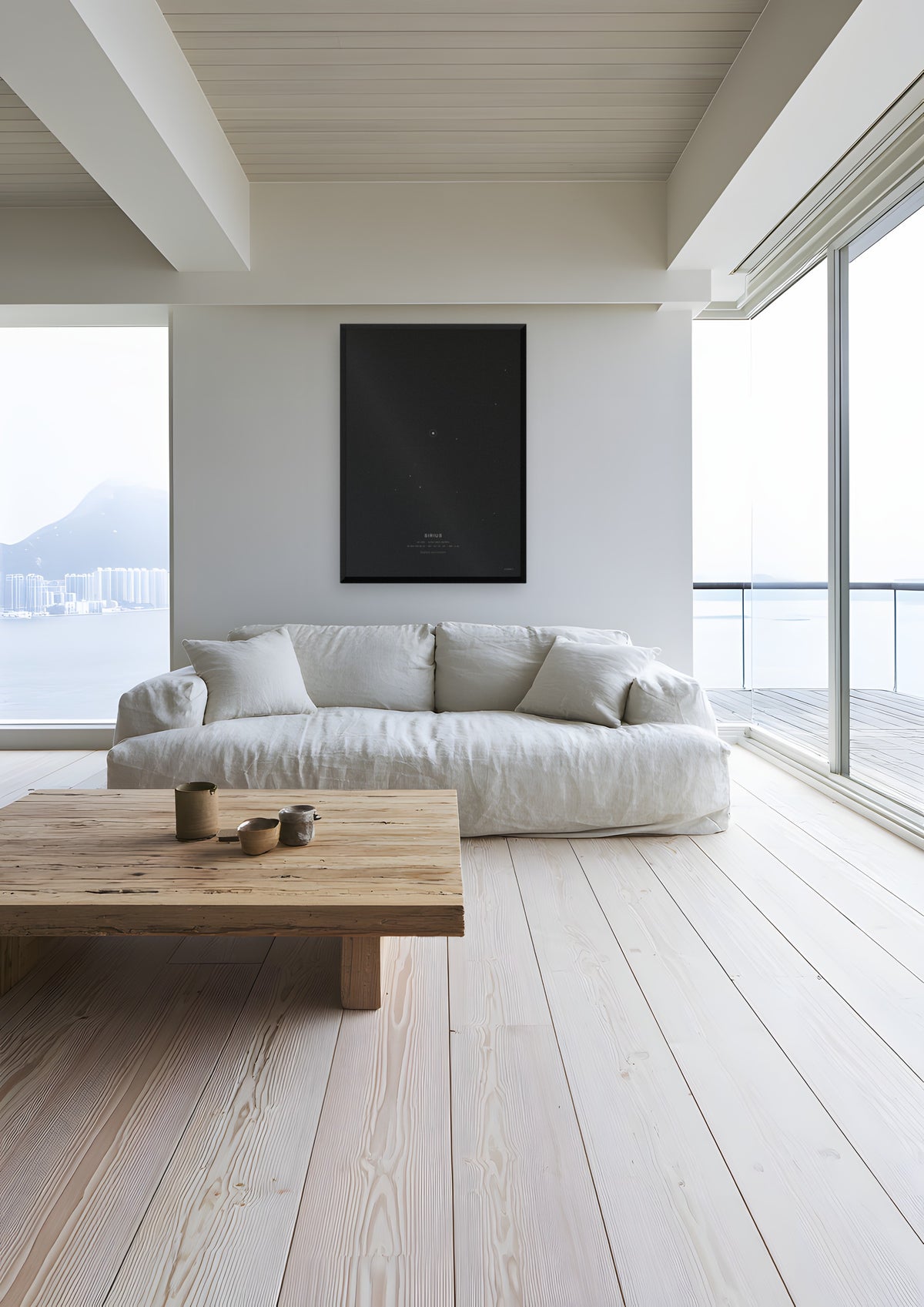 Sirius in a black frame, shown in auckland-harbour-penthouse