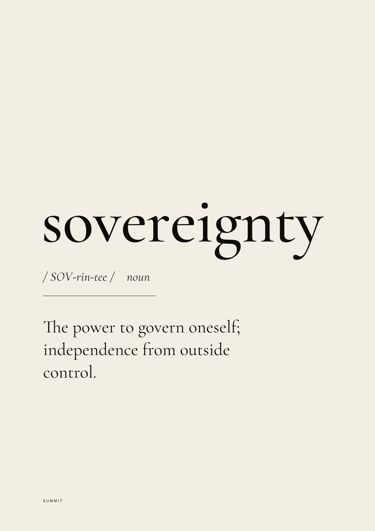 Sovereignty, unframed art print