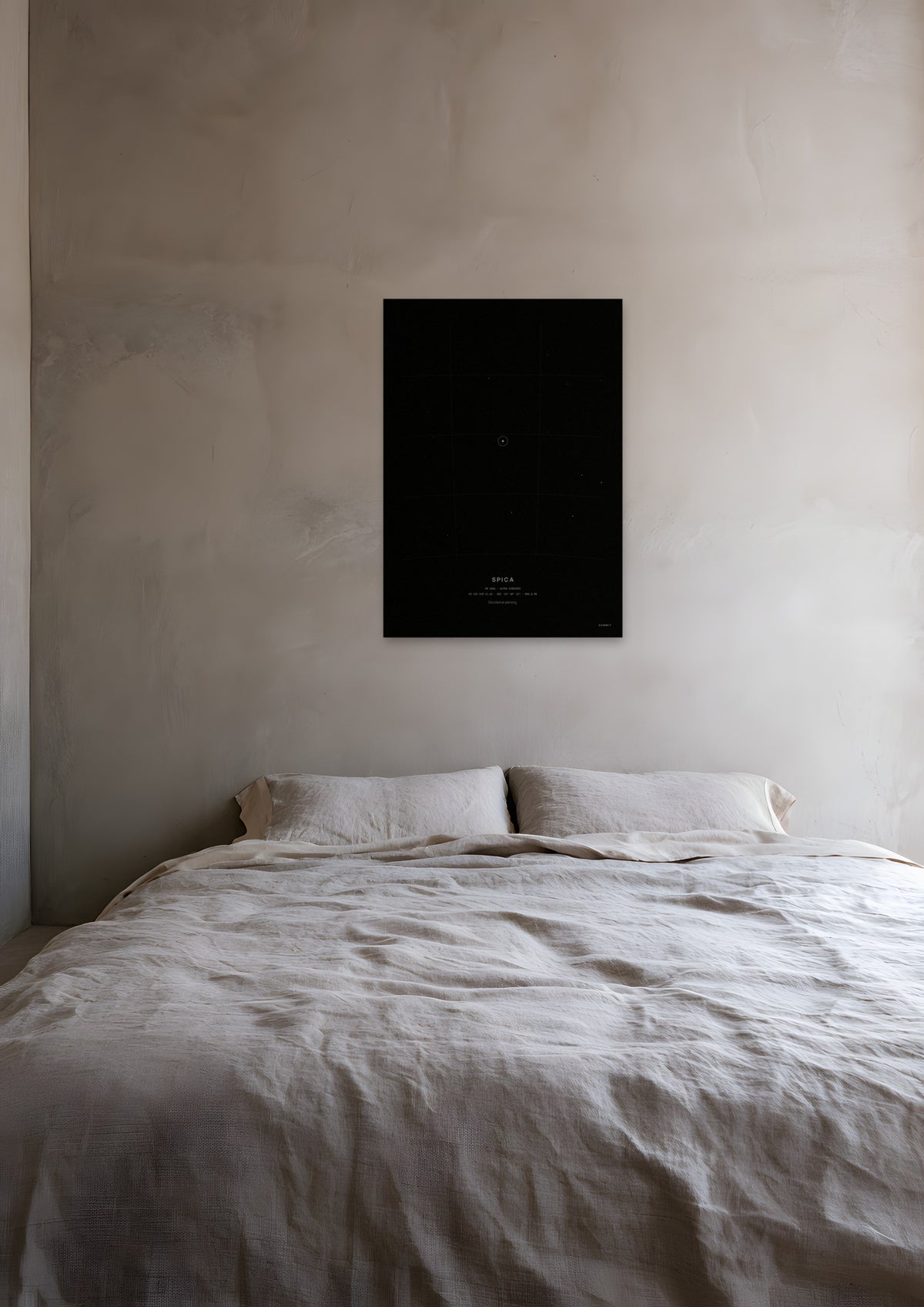 Spica, unframed art print shown in santa-fe-bedroom