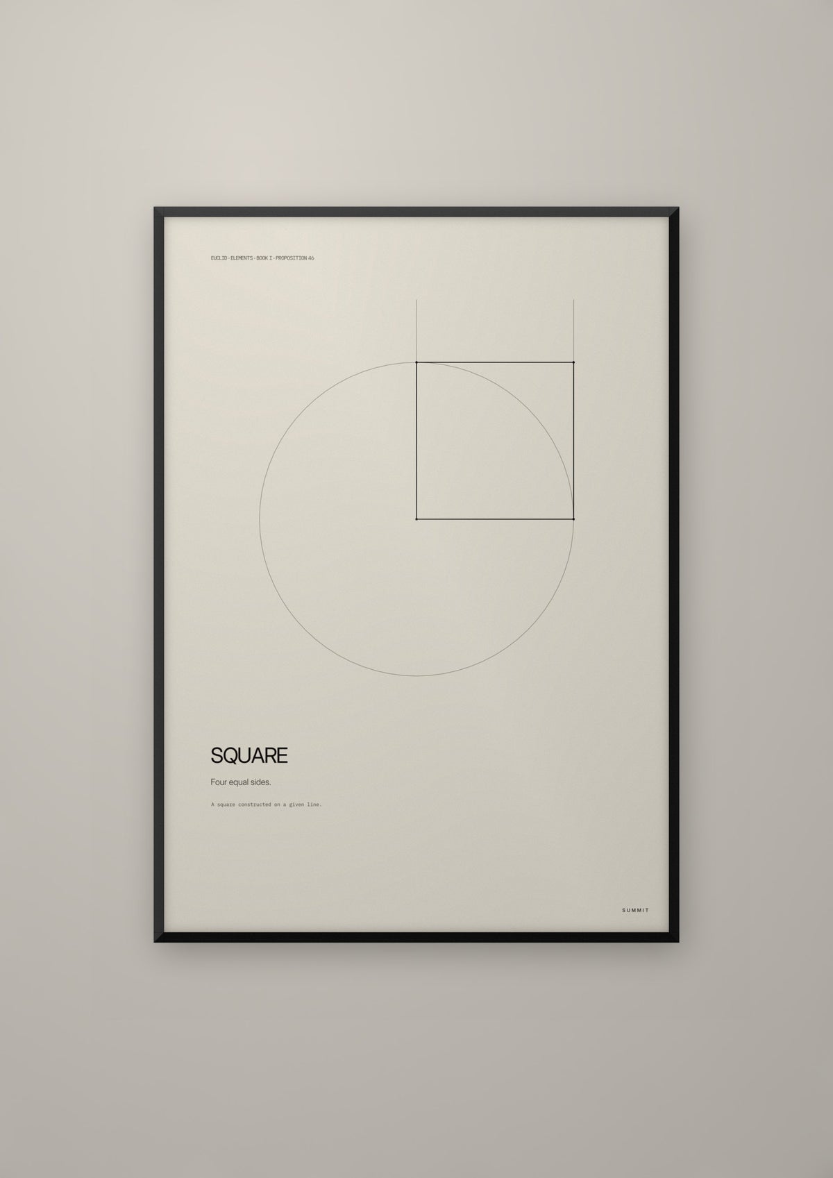 Square in a black frame