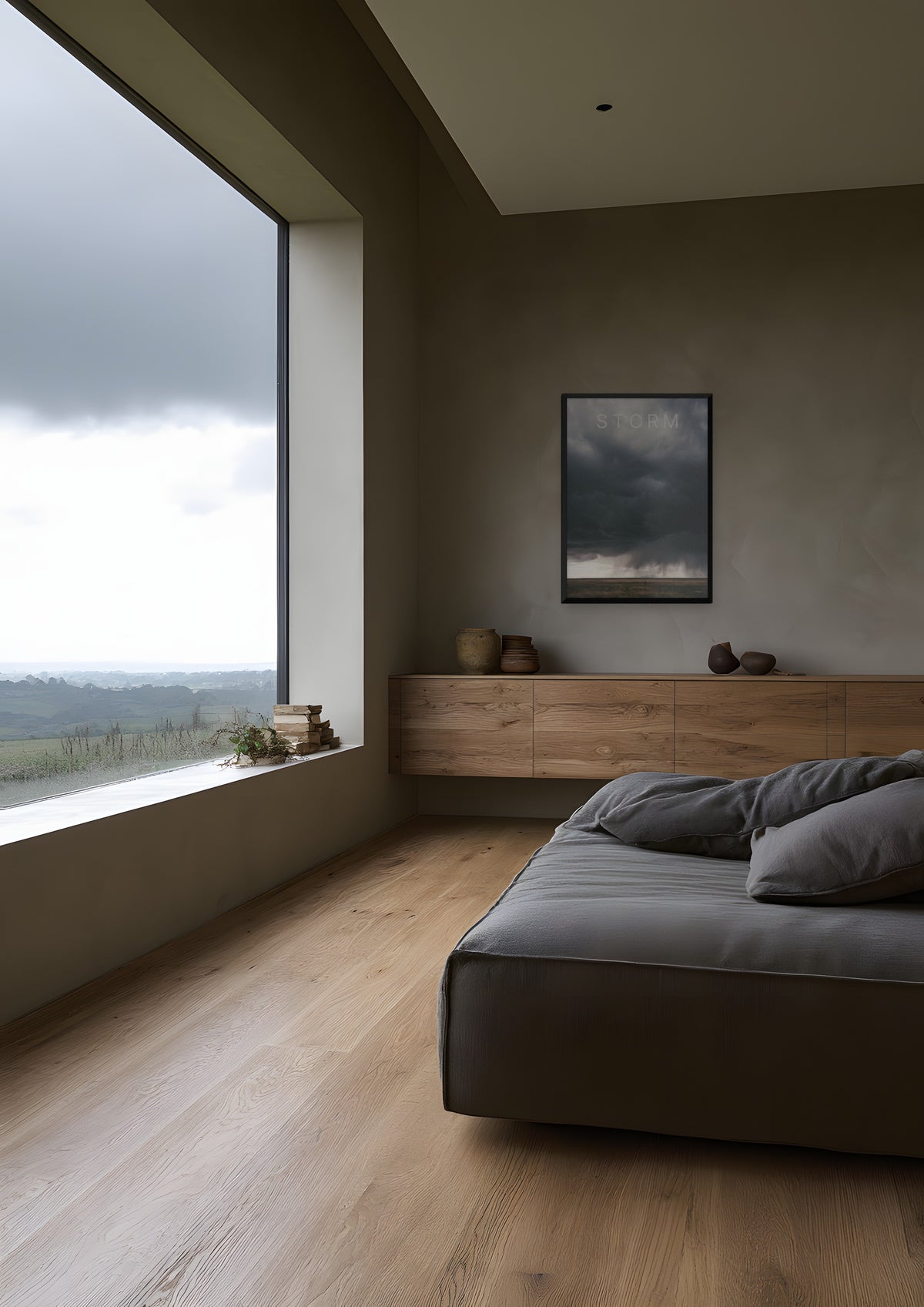 Storm in a black frame, shown in countryside-drawing-room
