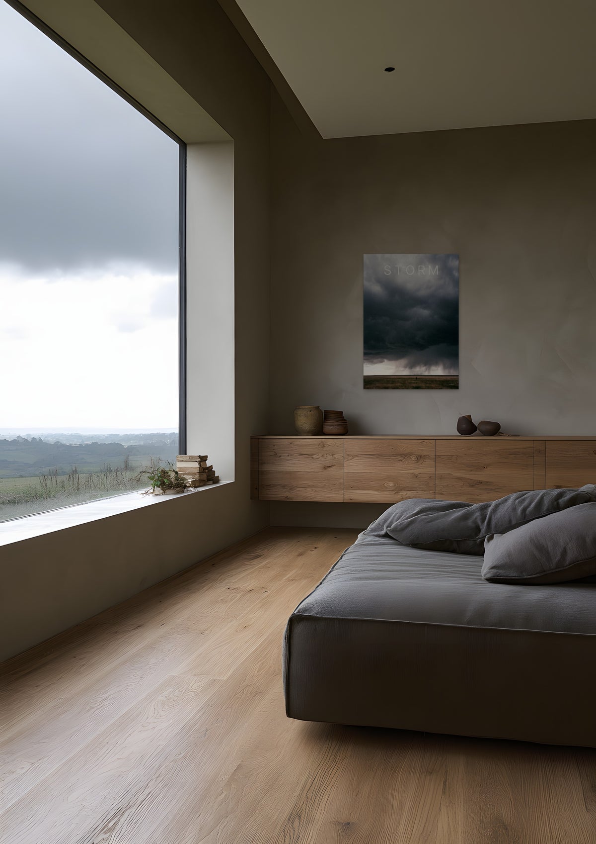 Storm, unframed art print shown in countryside-drawing-room