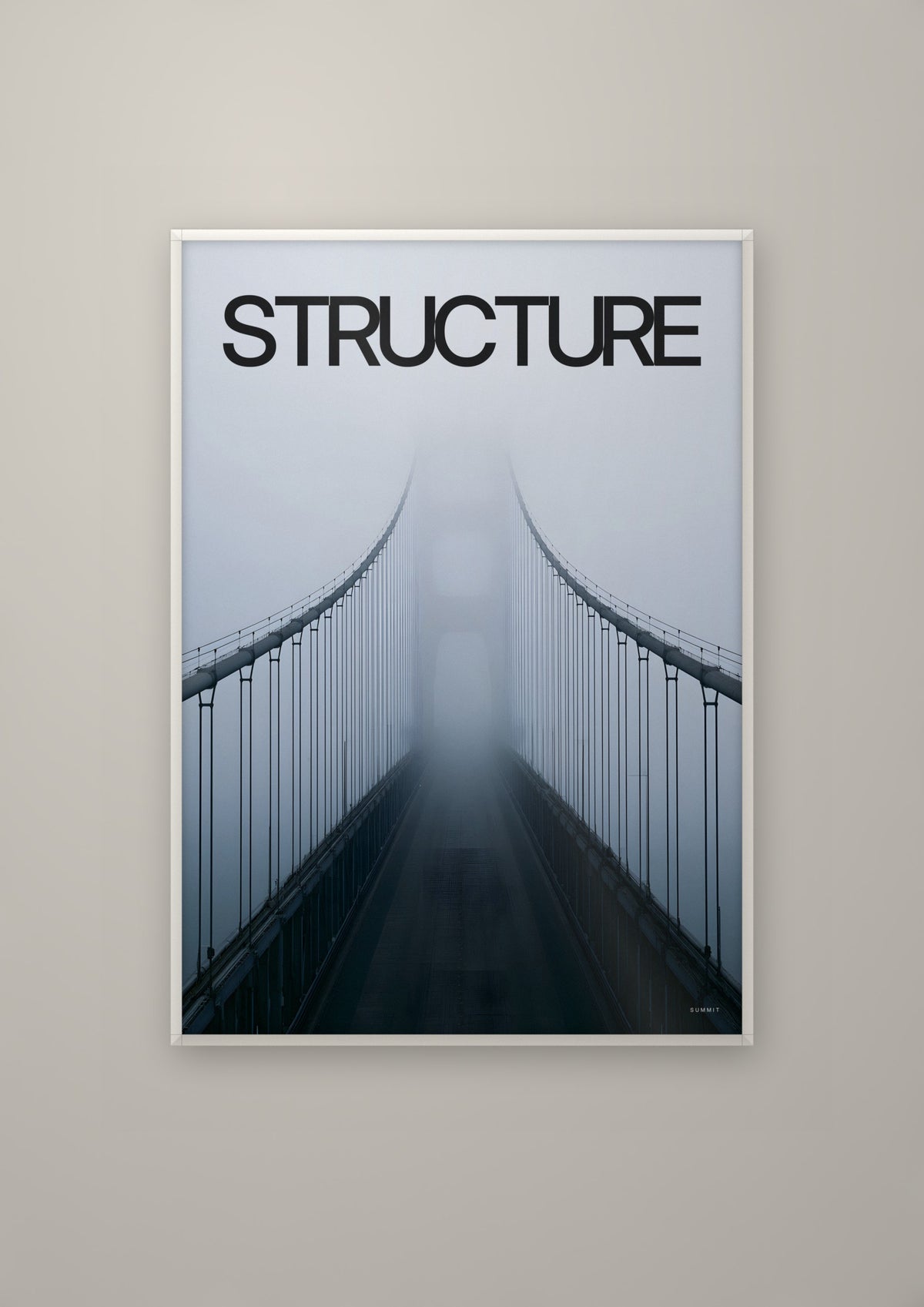 Structure in a white frame