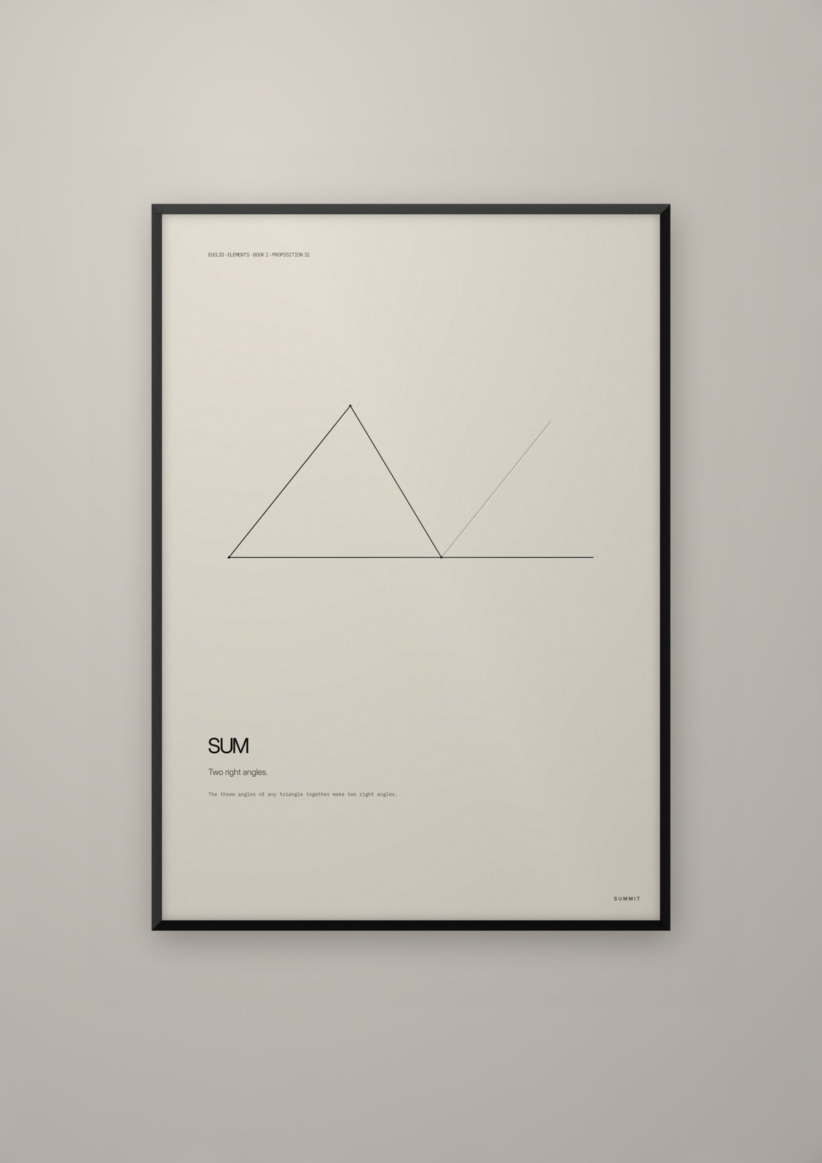 Sum in a black frame