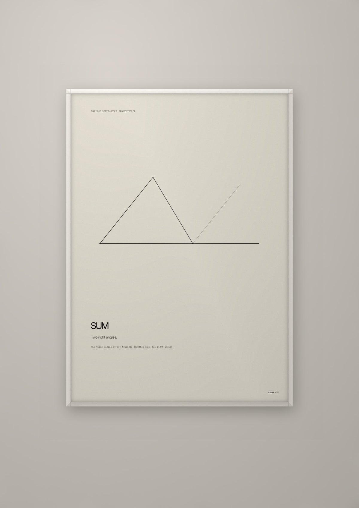 Sum in a white frame