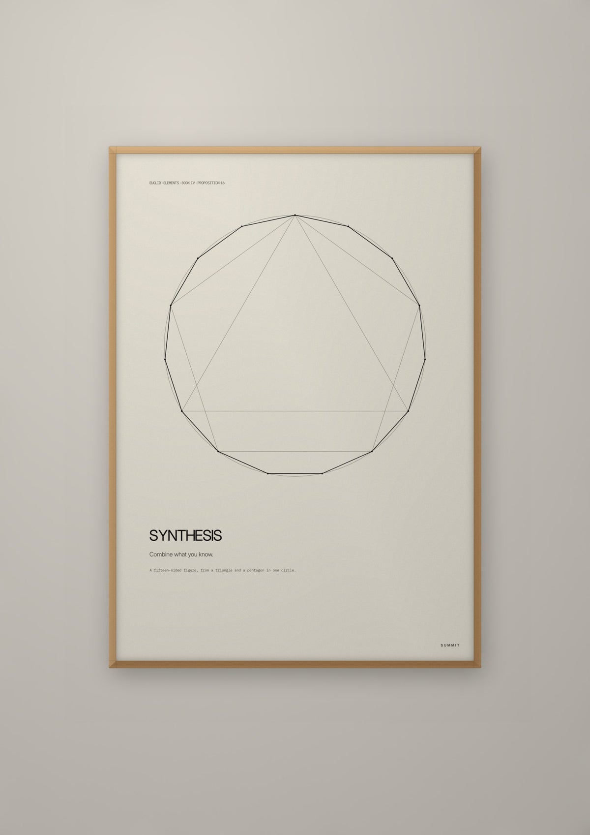 Synthesis in a natural wood frame