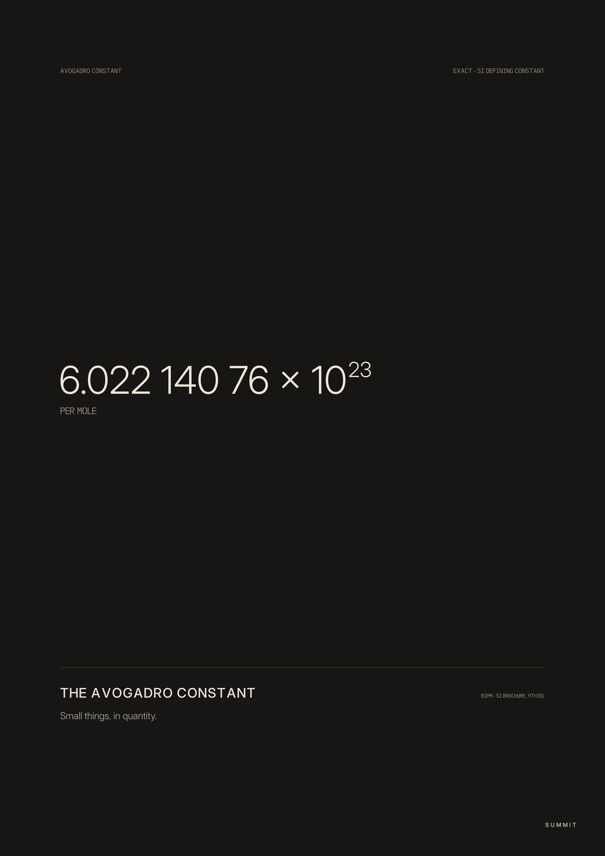 The Avogadro Constant, unframed art print