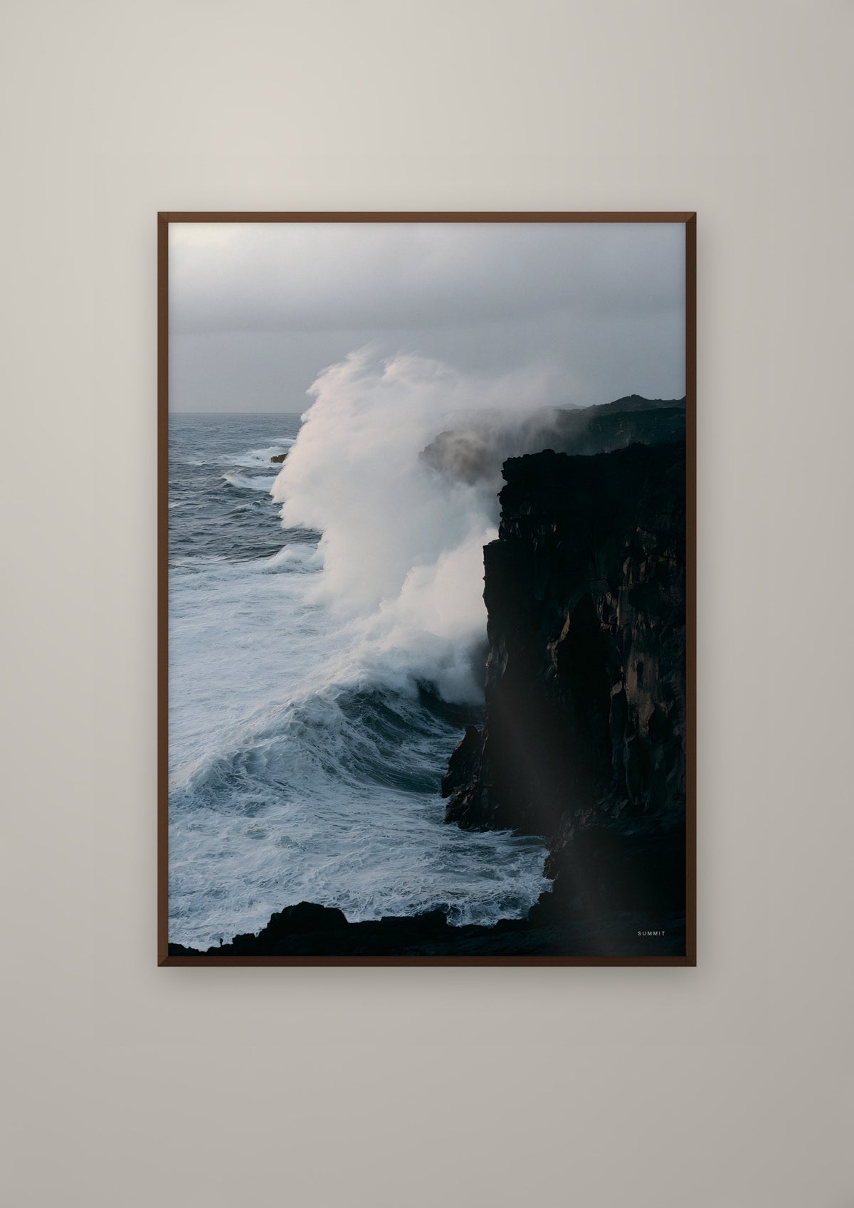 The Coast in a dark wood frame