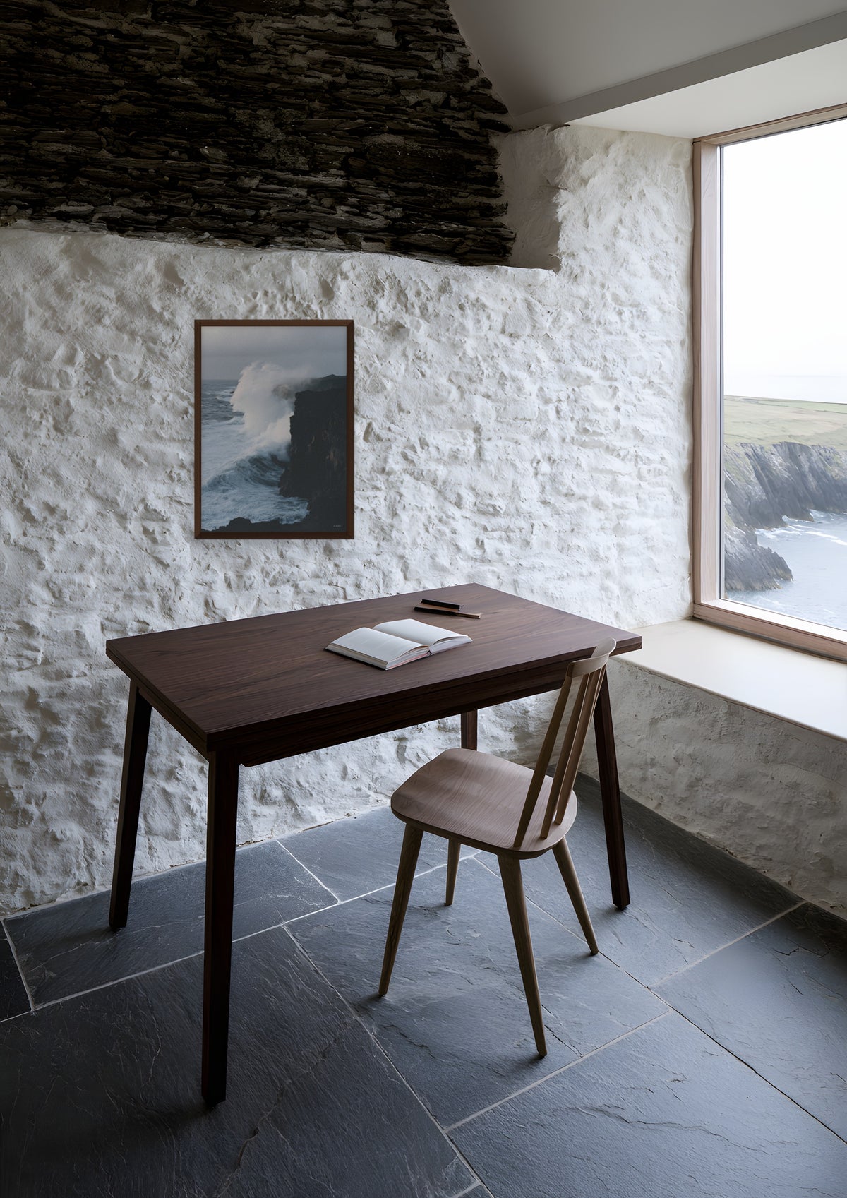The Coast in a dark wood frame, shown in atlantic-house-study