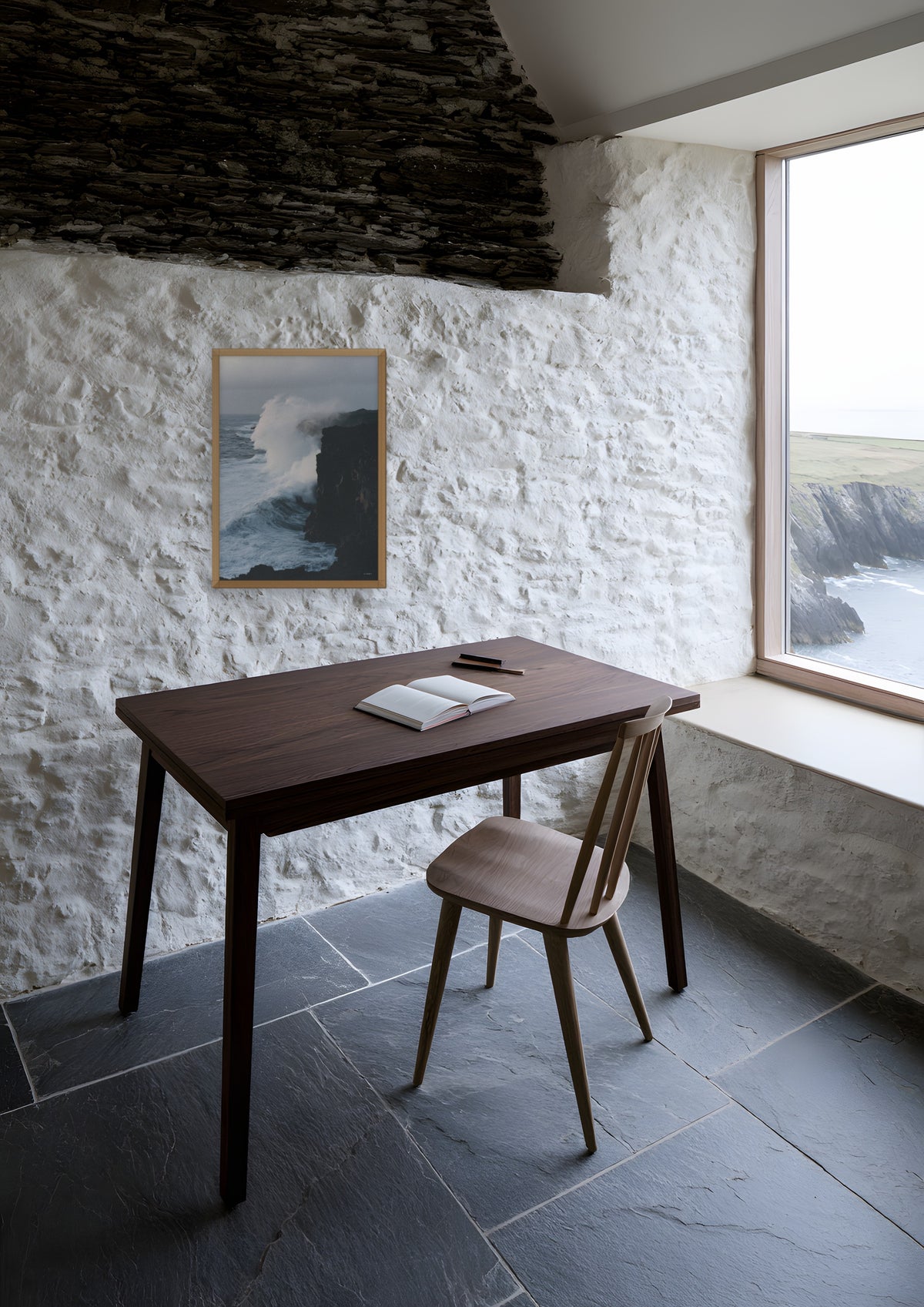 The Coast in a natural wood frame, shown in atlantic-house-study