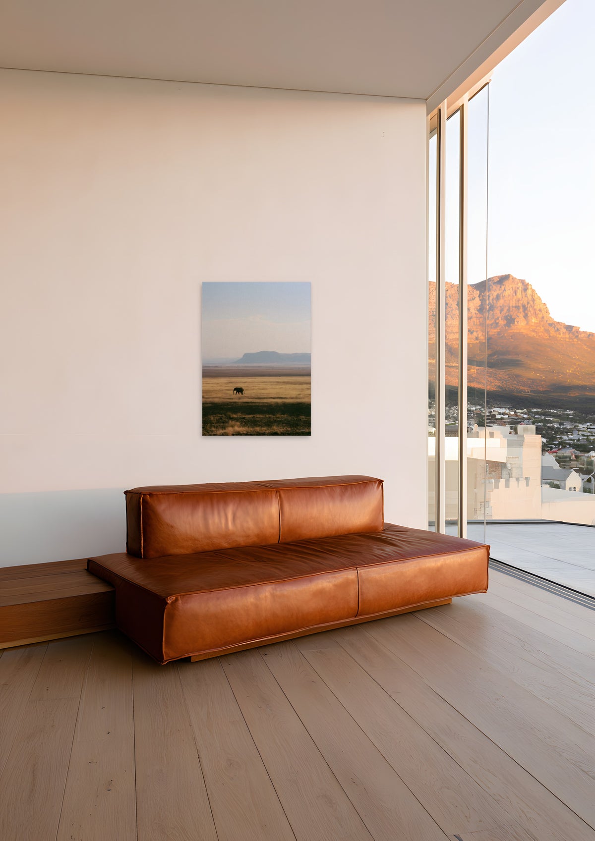 The Elephant, unframed art print shown in cape-town-penthouse