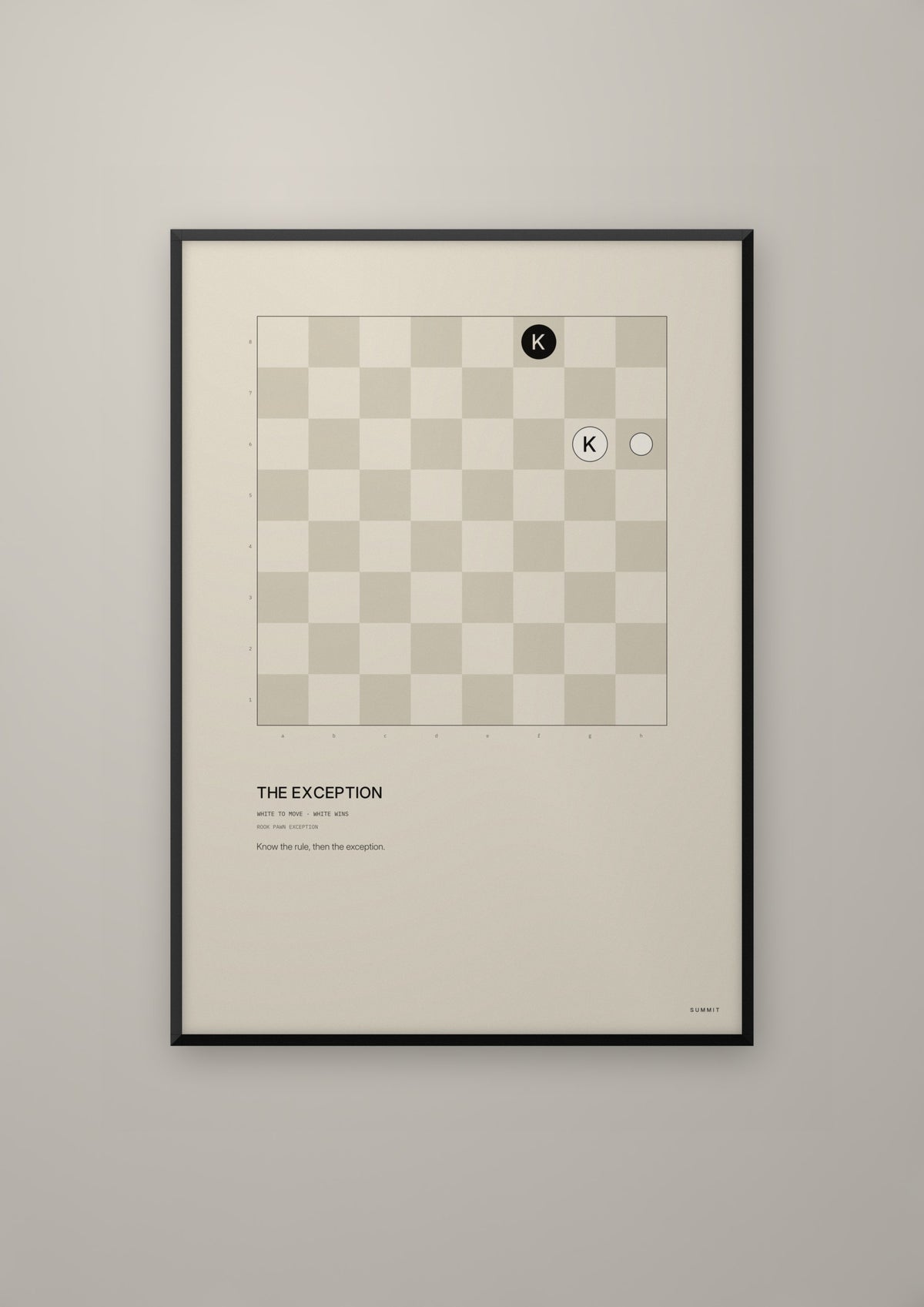 The Exception in a black frame