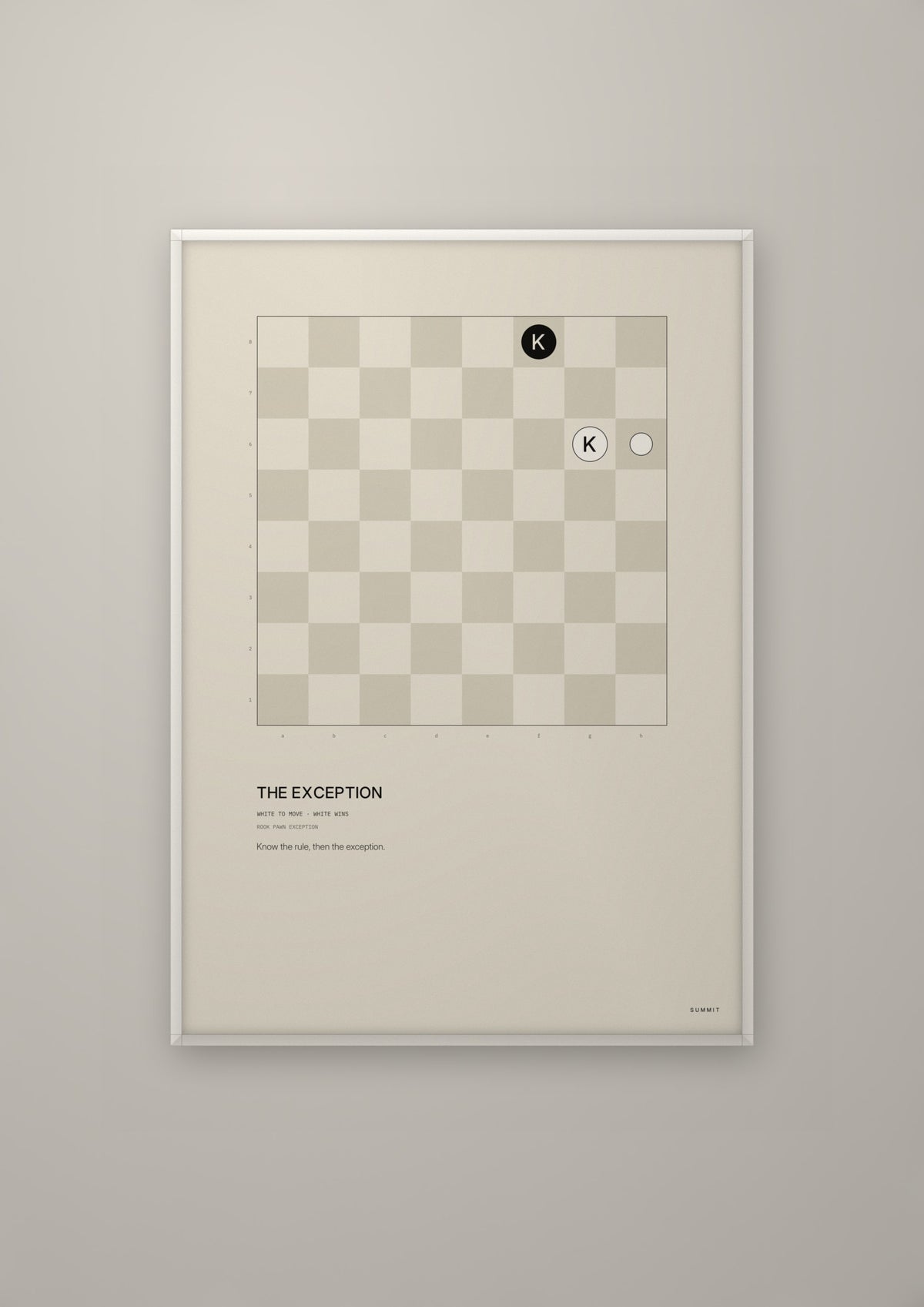 The Exception in a white frame