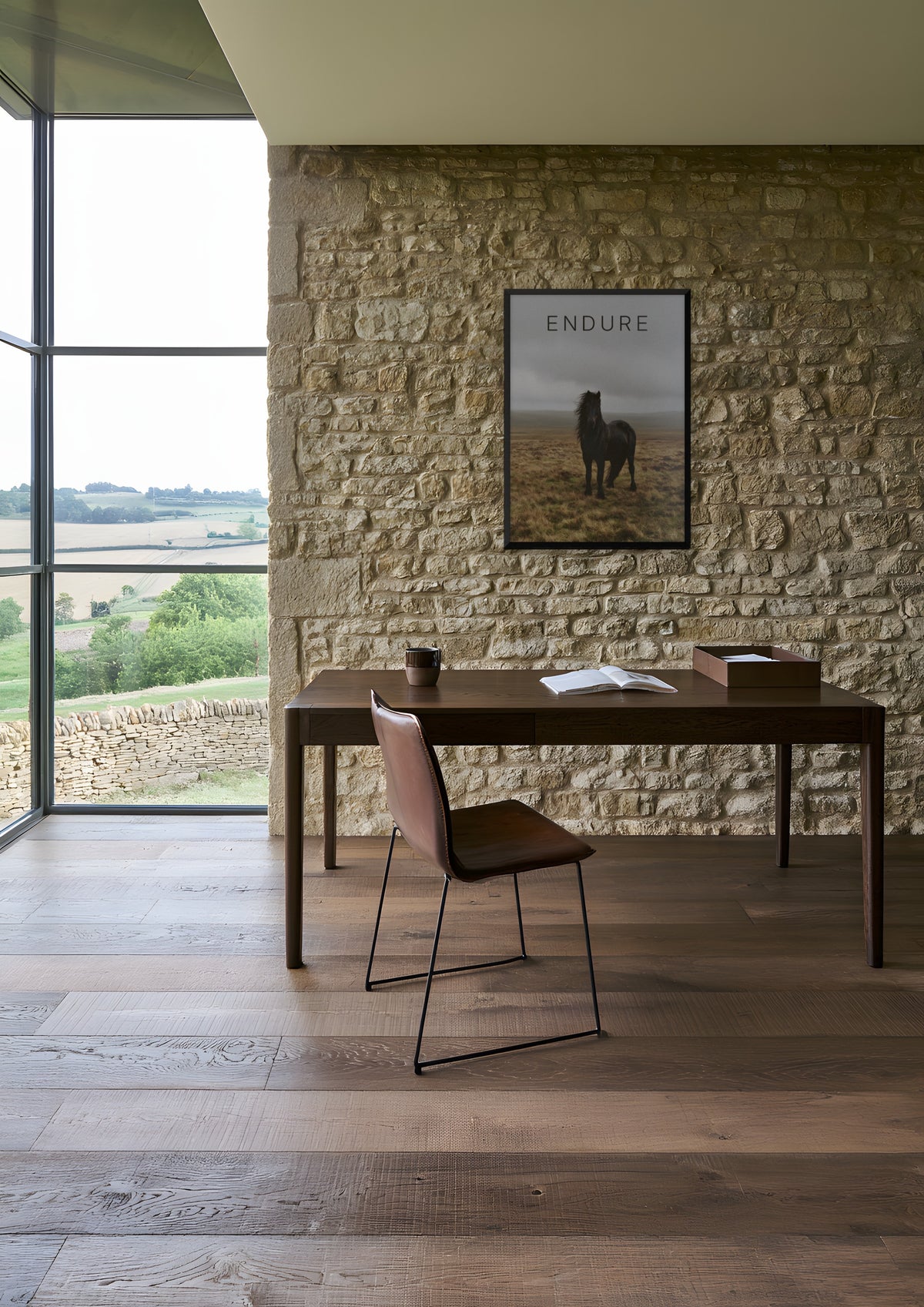The Horse in a black frame, shown in cotswolds-home-office
