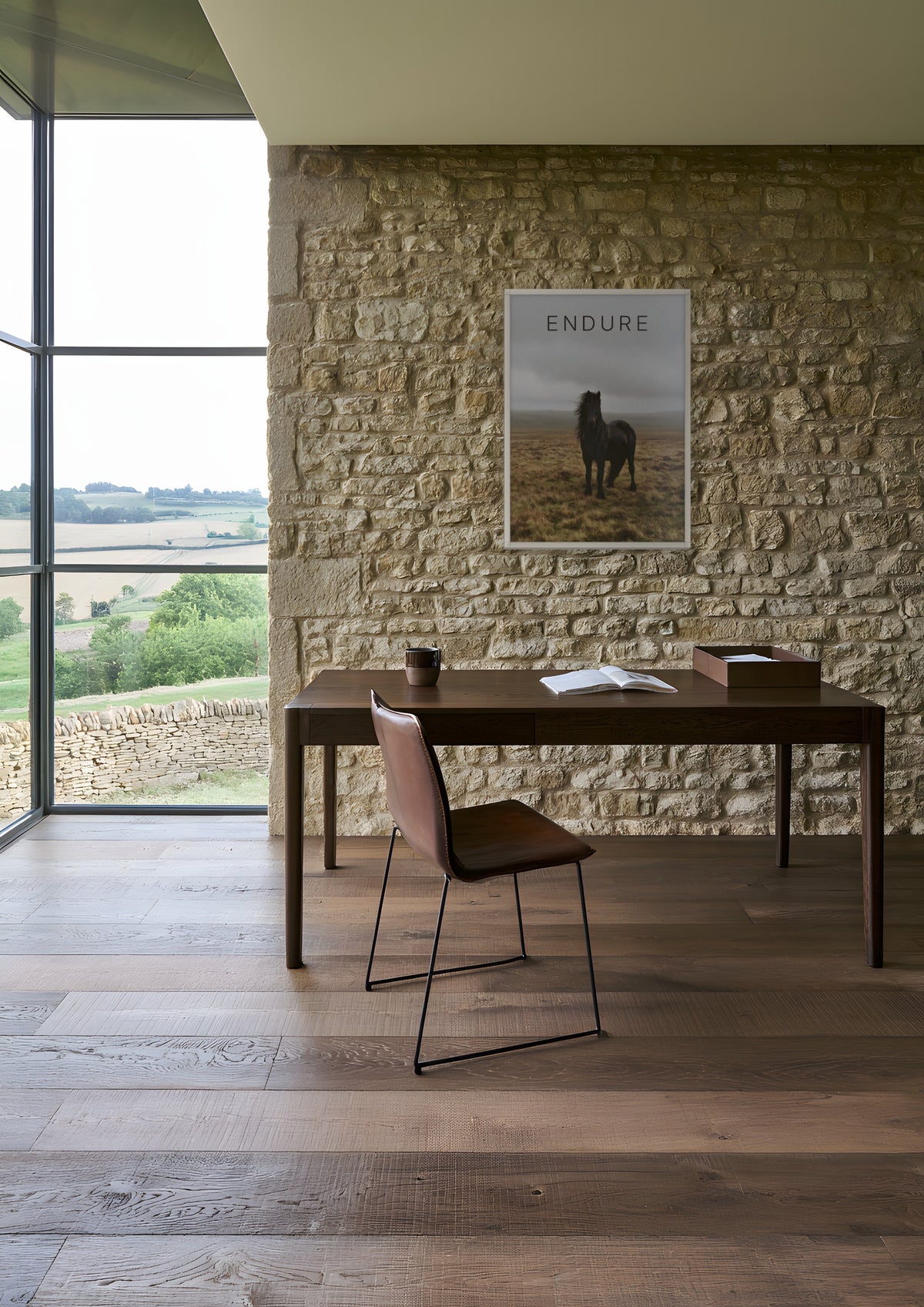 The Horse in a white frame, shown in cotswolds-home-office