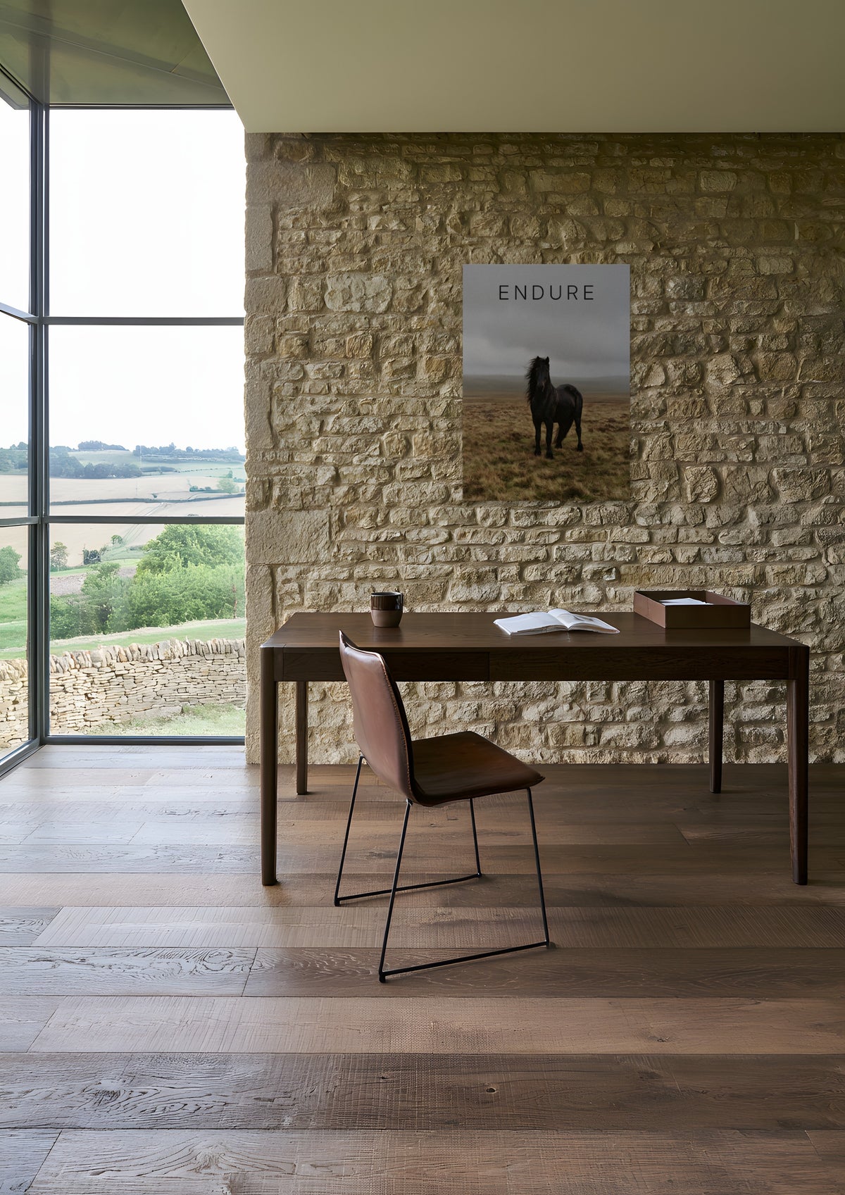 The Horse, unframed art print shown in cotswolds-home-office