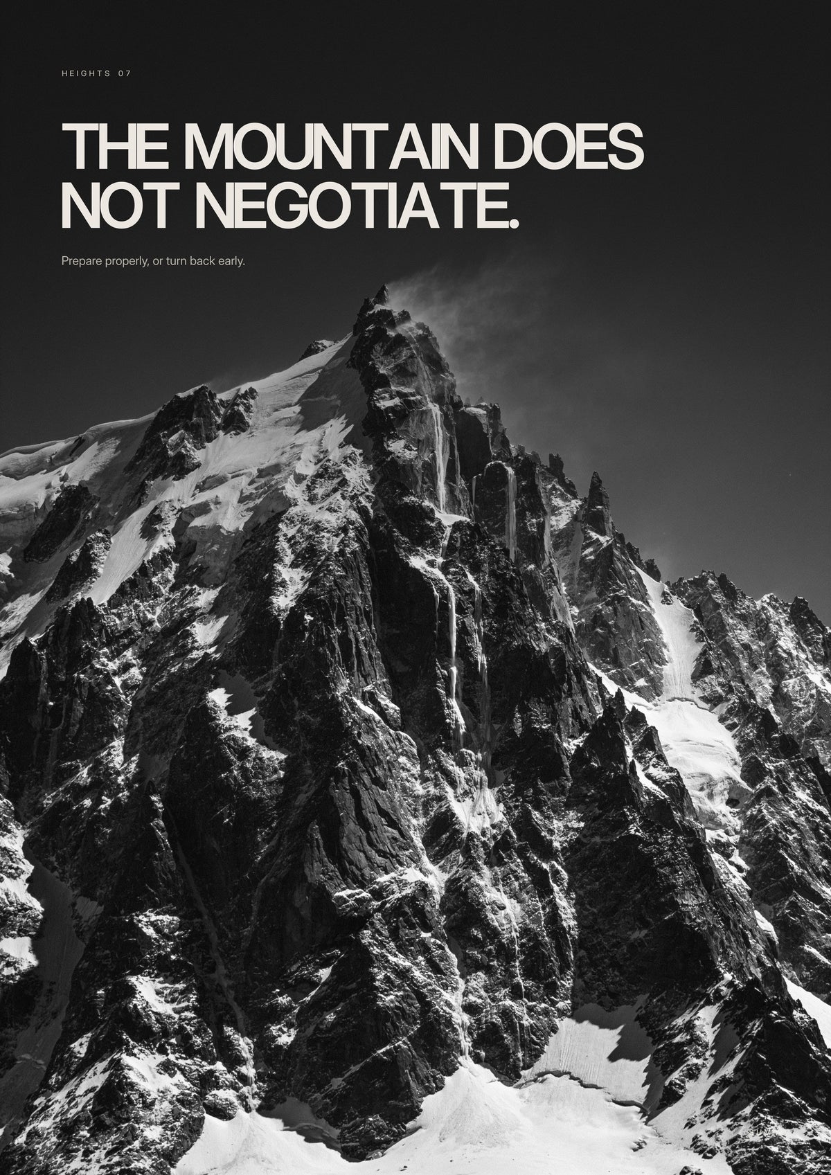 The Mountain Does Not Negotiate, unframed art print