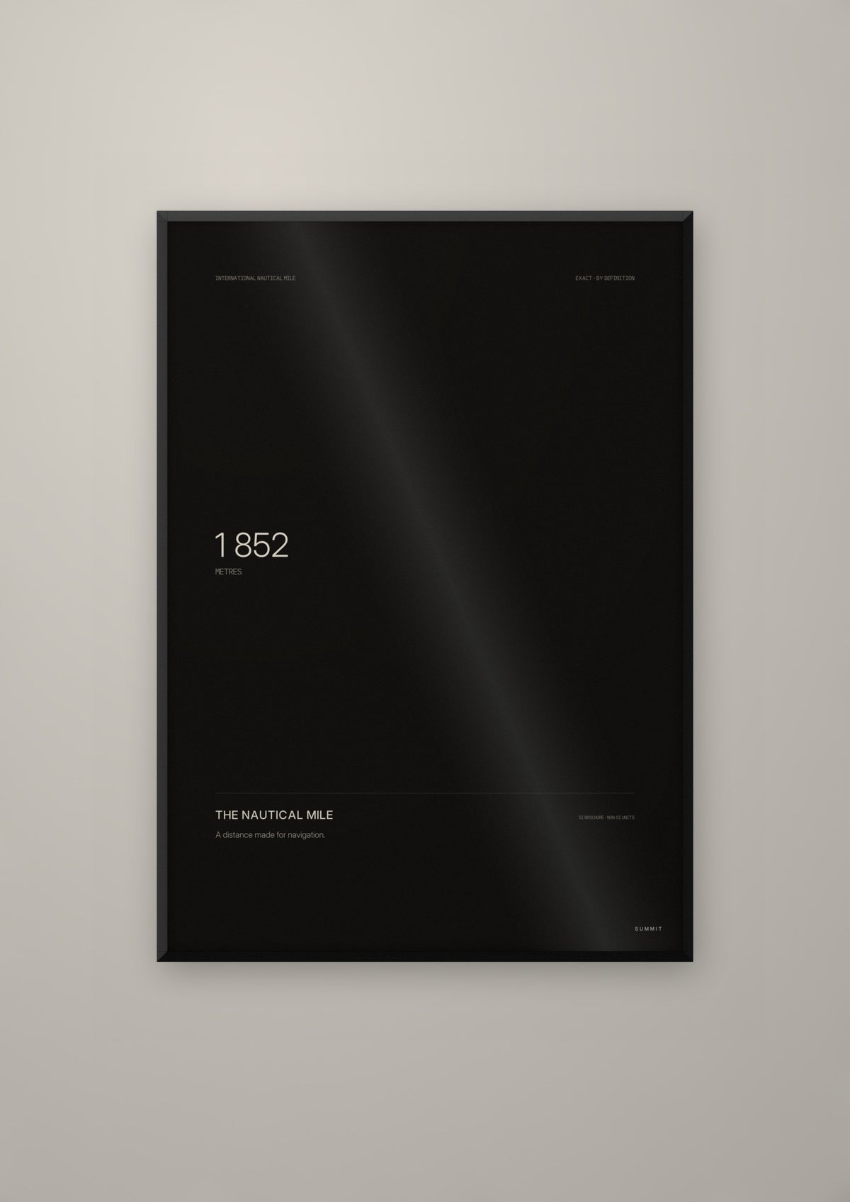 The Nautical Mile in a black frame