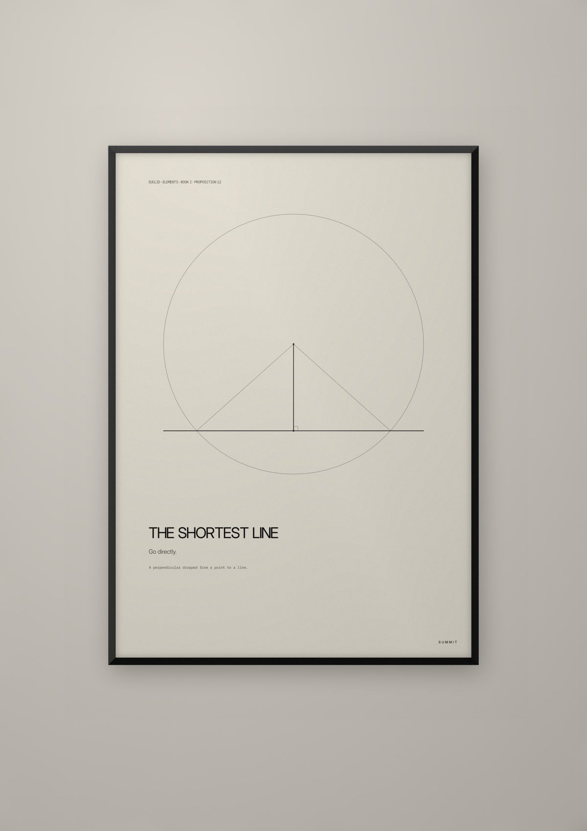 The Shortest Line in a black frame