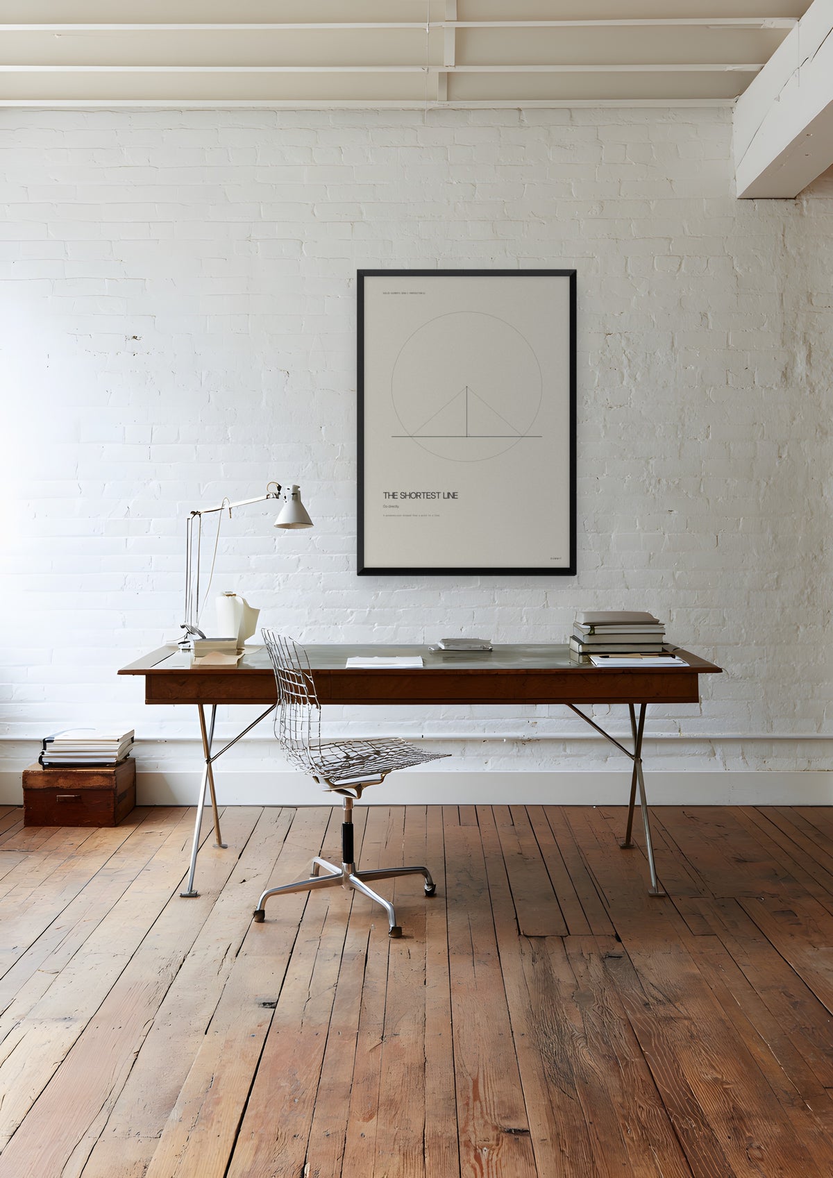 The Shortest Line in a black frame, shown in montreal-plateau-apartment