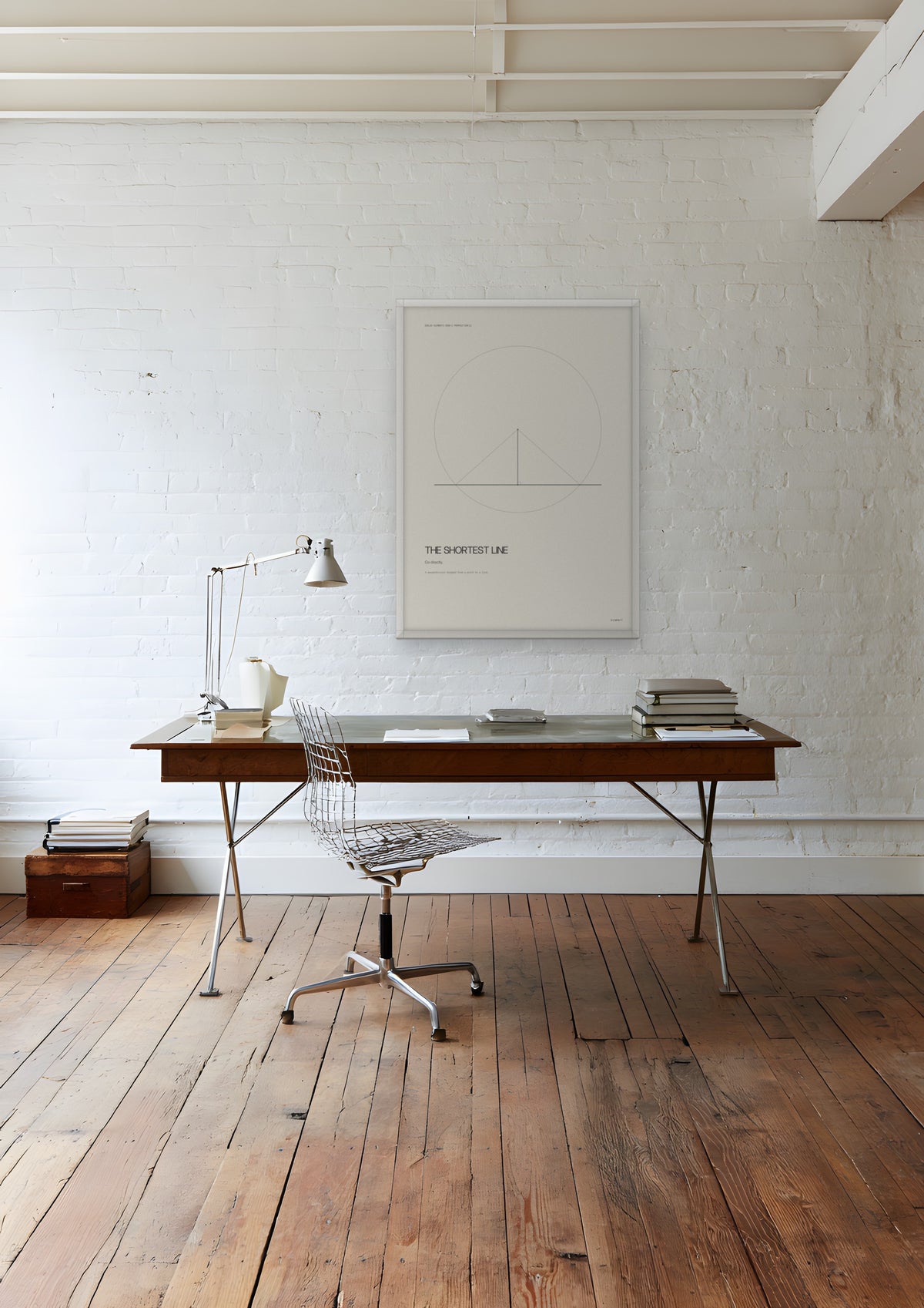 The Shortest Line in a white frame, shown in montreal-plateau-apartment