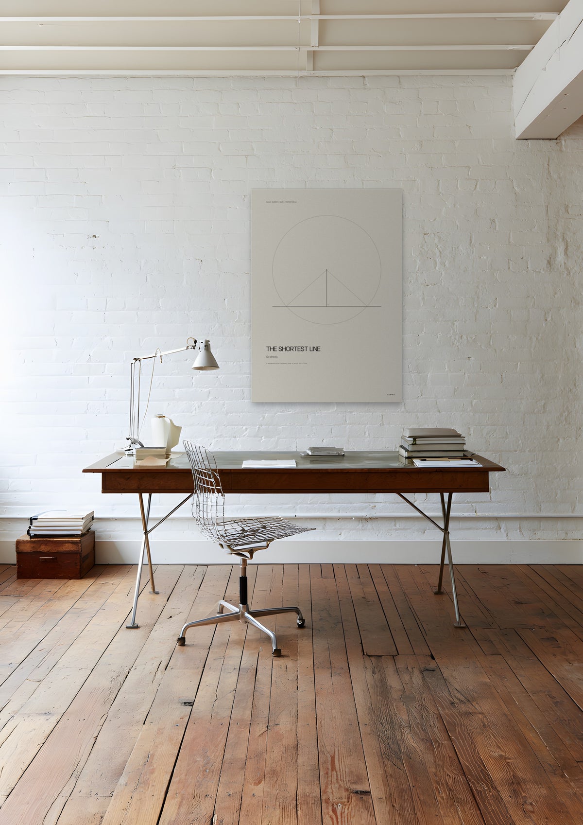The Shortest Line, unframed art print shown in montreal-plateau-apartment